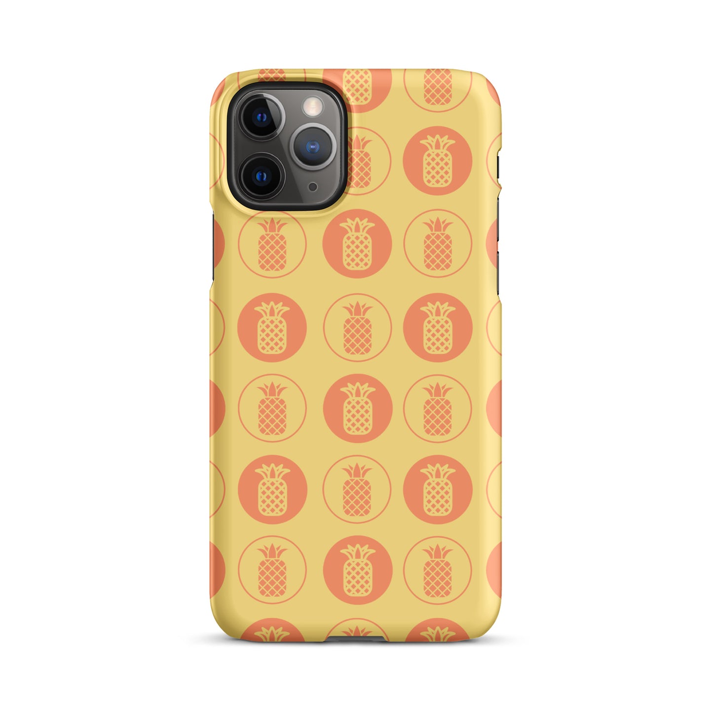 Snap case for iPhone® Pineapple Repeat Orange with Yellow Background