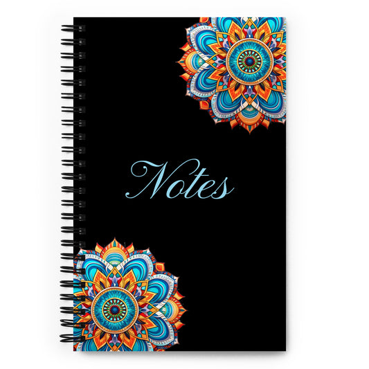 Spiral notebook Mandala 1 Black