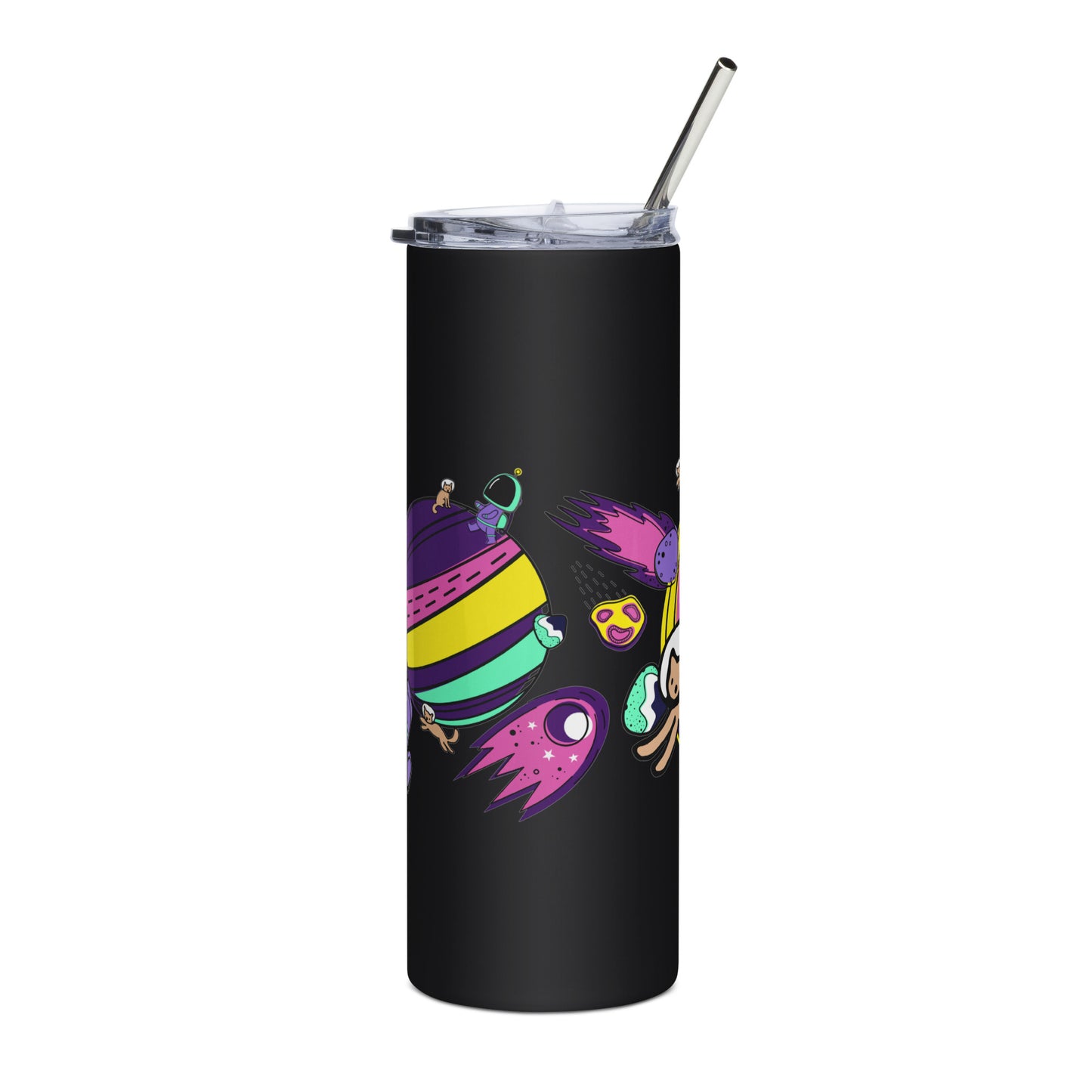 Stainless steel tumbler Cats in Space