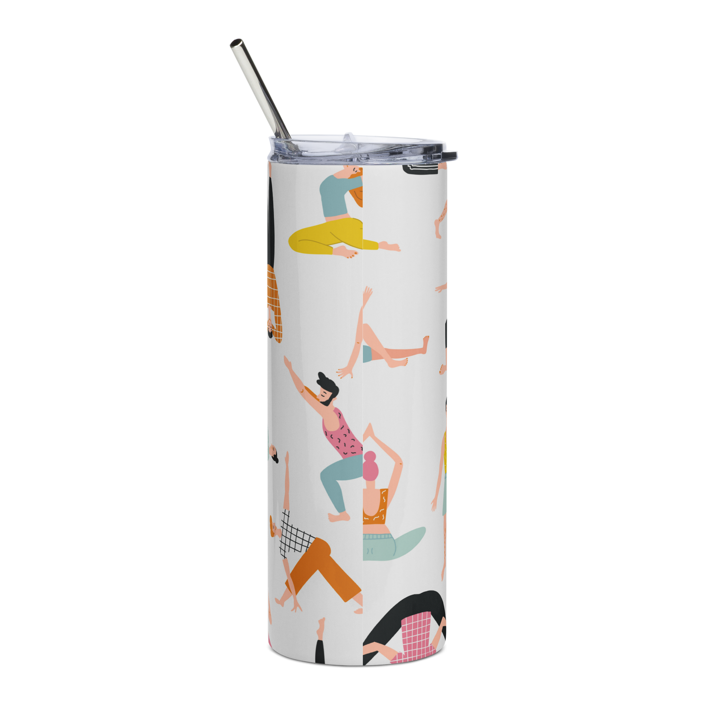 Stainless steel tumbler Yoga White