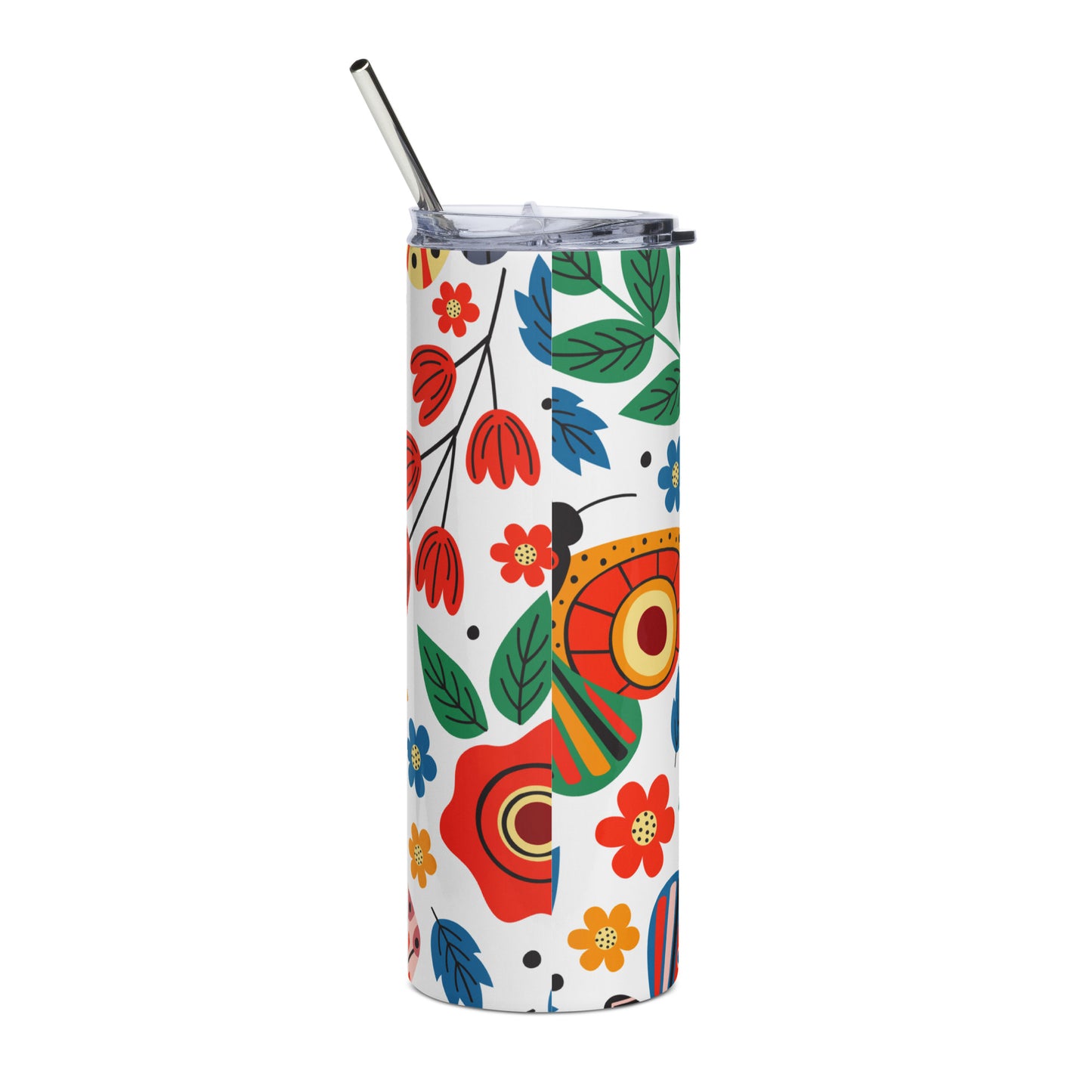 Stainless steel tumbler Colorful Moths