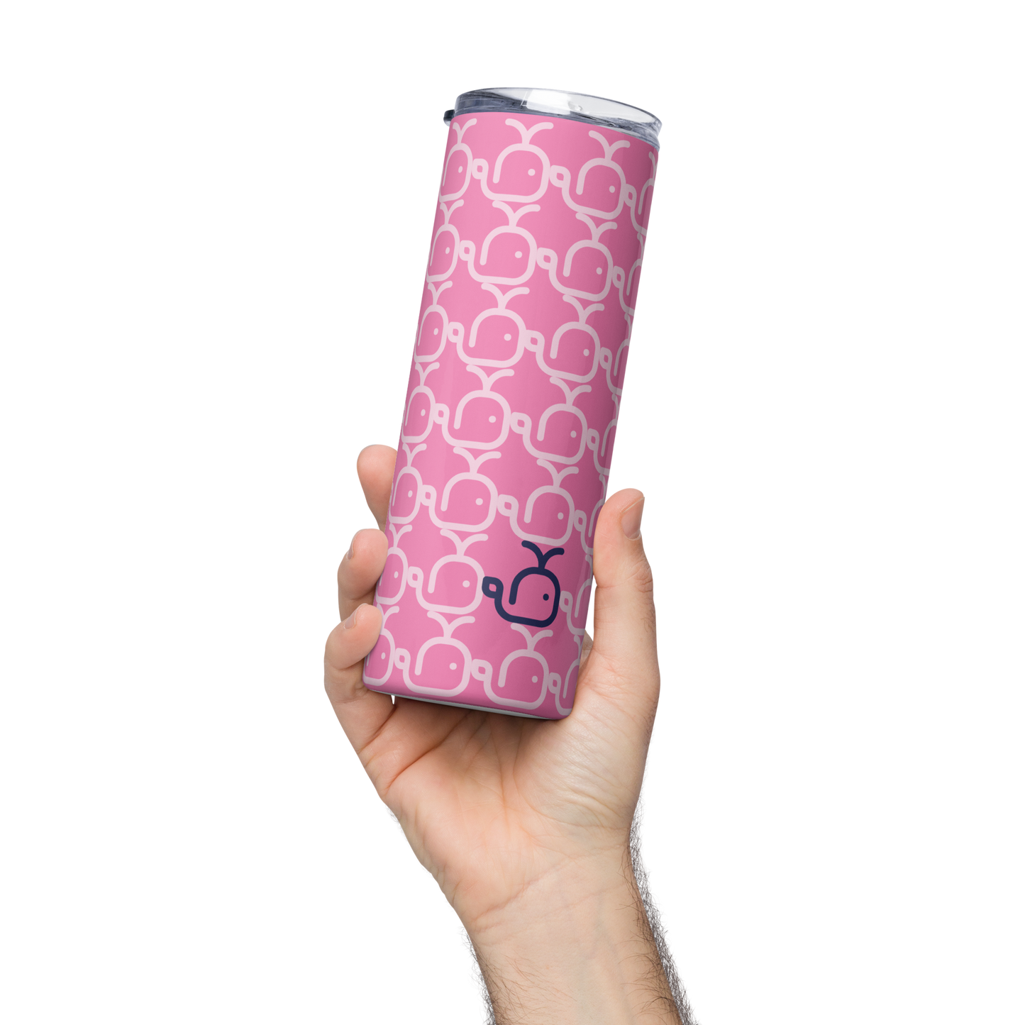 Stainless steel tumbler Whales Pink/Pink