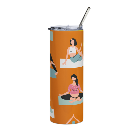 Stainless steel tumbler Yoga Orange