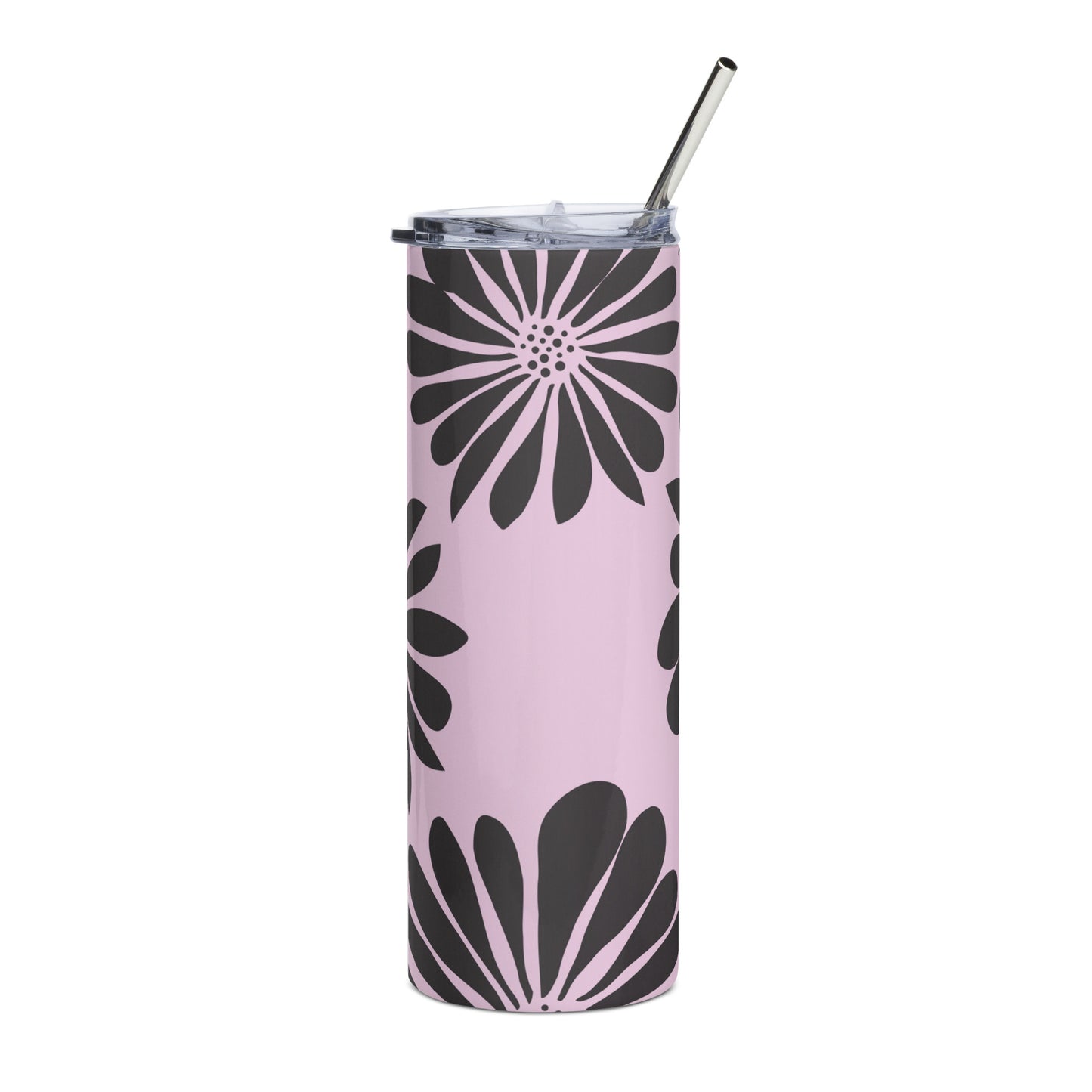 Stainless steel tumbler Flower Purple