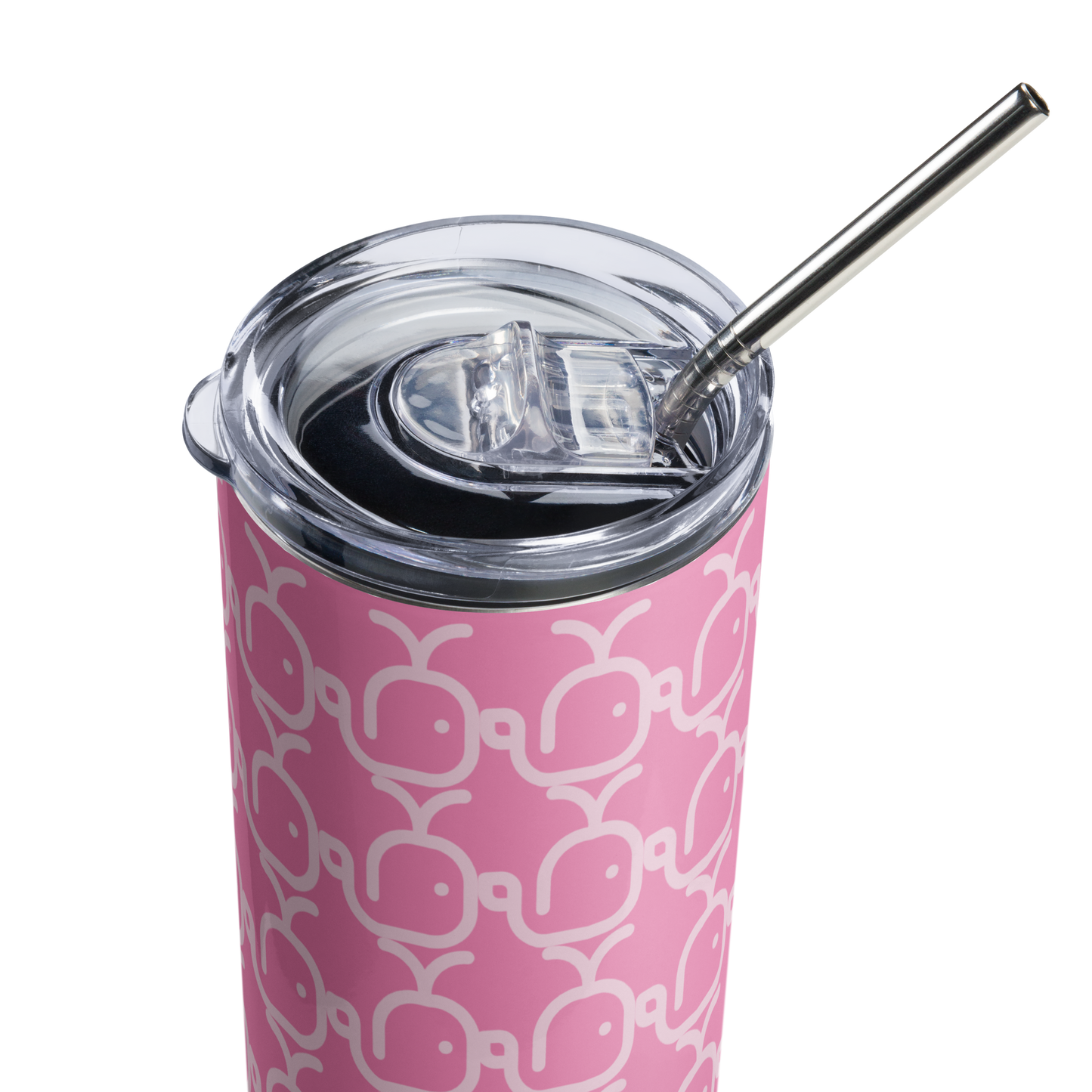 Stainless steel tumbler Whales Pink/Pink