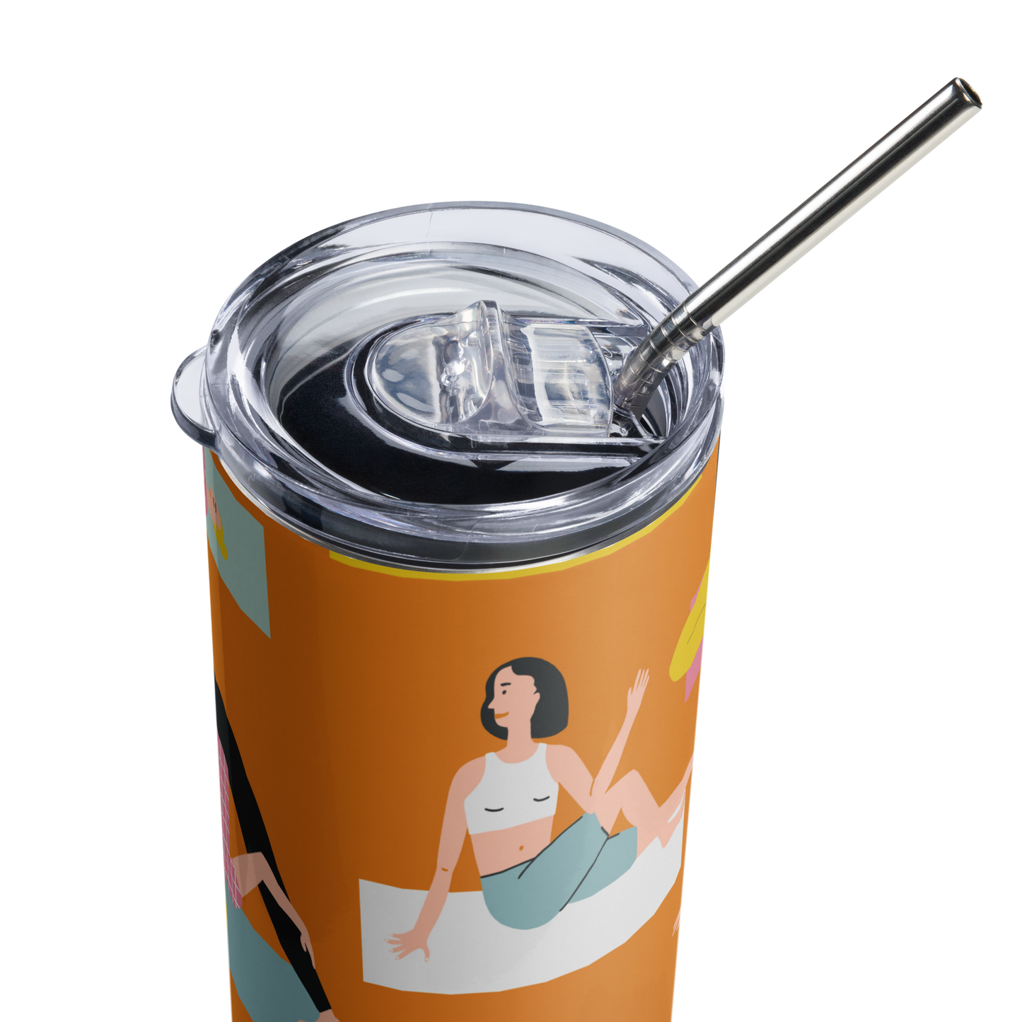 Stainless steel tumbler Yoga Orange