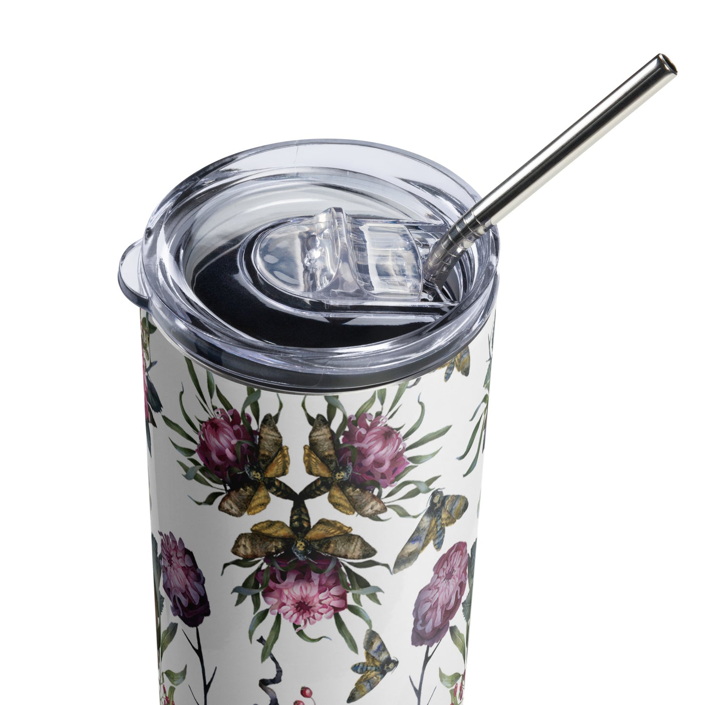 Stainless steel tumbler Flowers and Bees