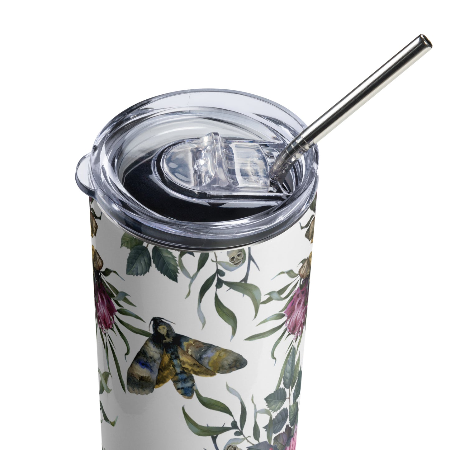 Stainless steel tumbler Flowers and Bees