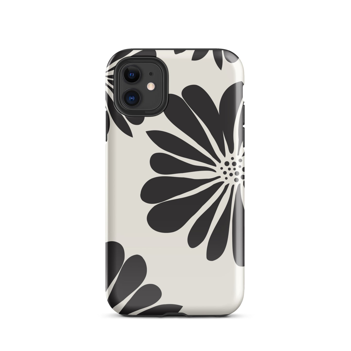 Tough Case for iPhone® Flowers Black & White