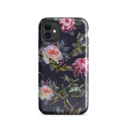 Tough Case for iPhone® Flowers and Spiders