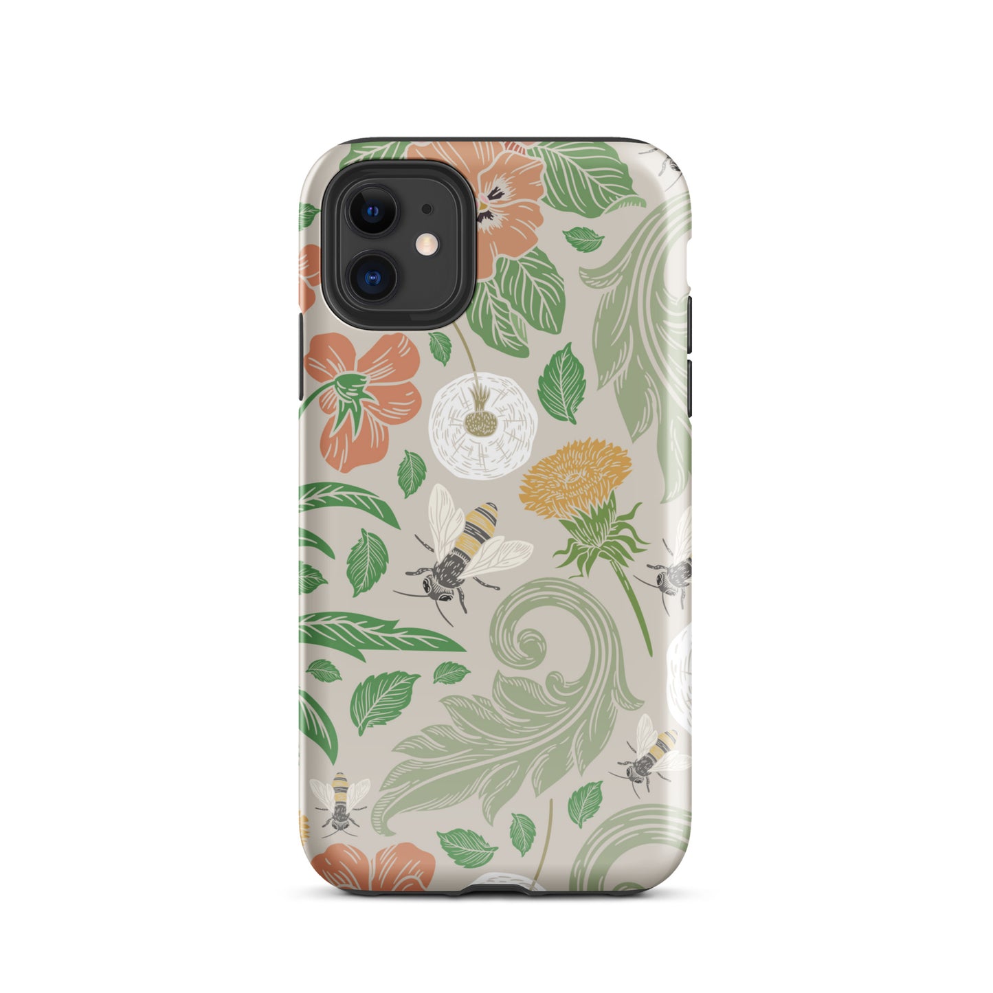 Tough Case for iPhone® Floral Bees