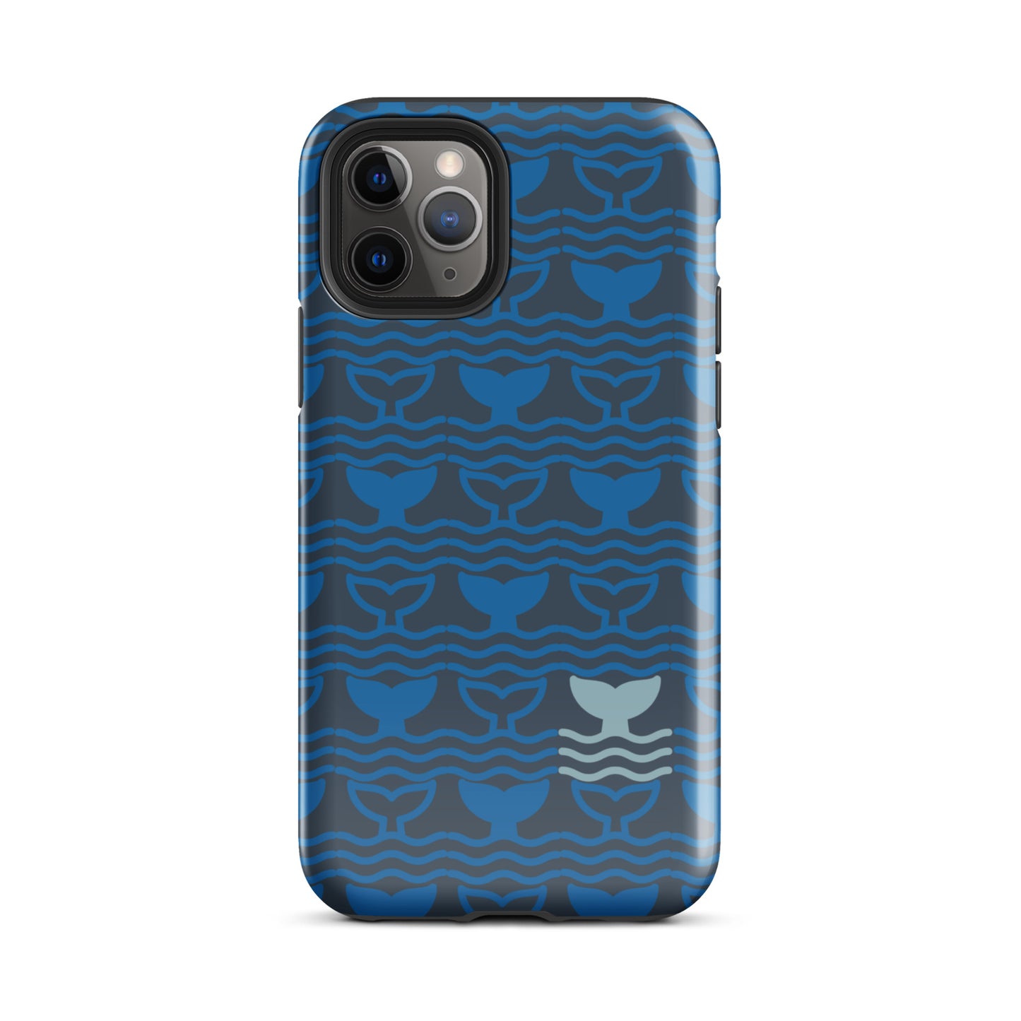 Tough Case for iPhone® Whale Tail Fins Blue