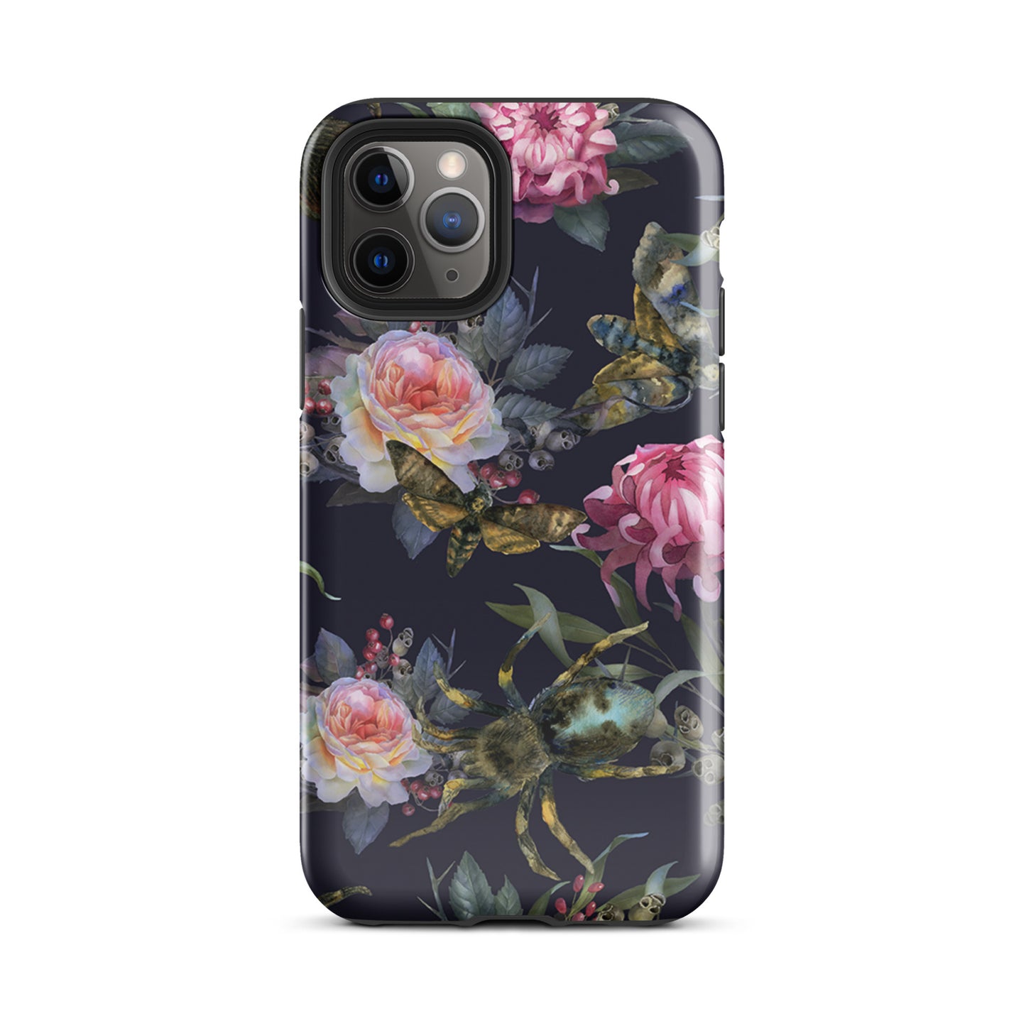 Tough Case for iPhone® Flowers and Spiders