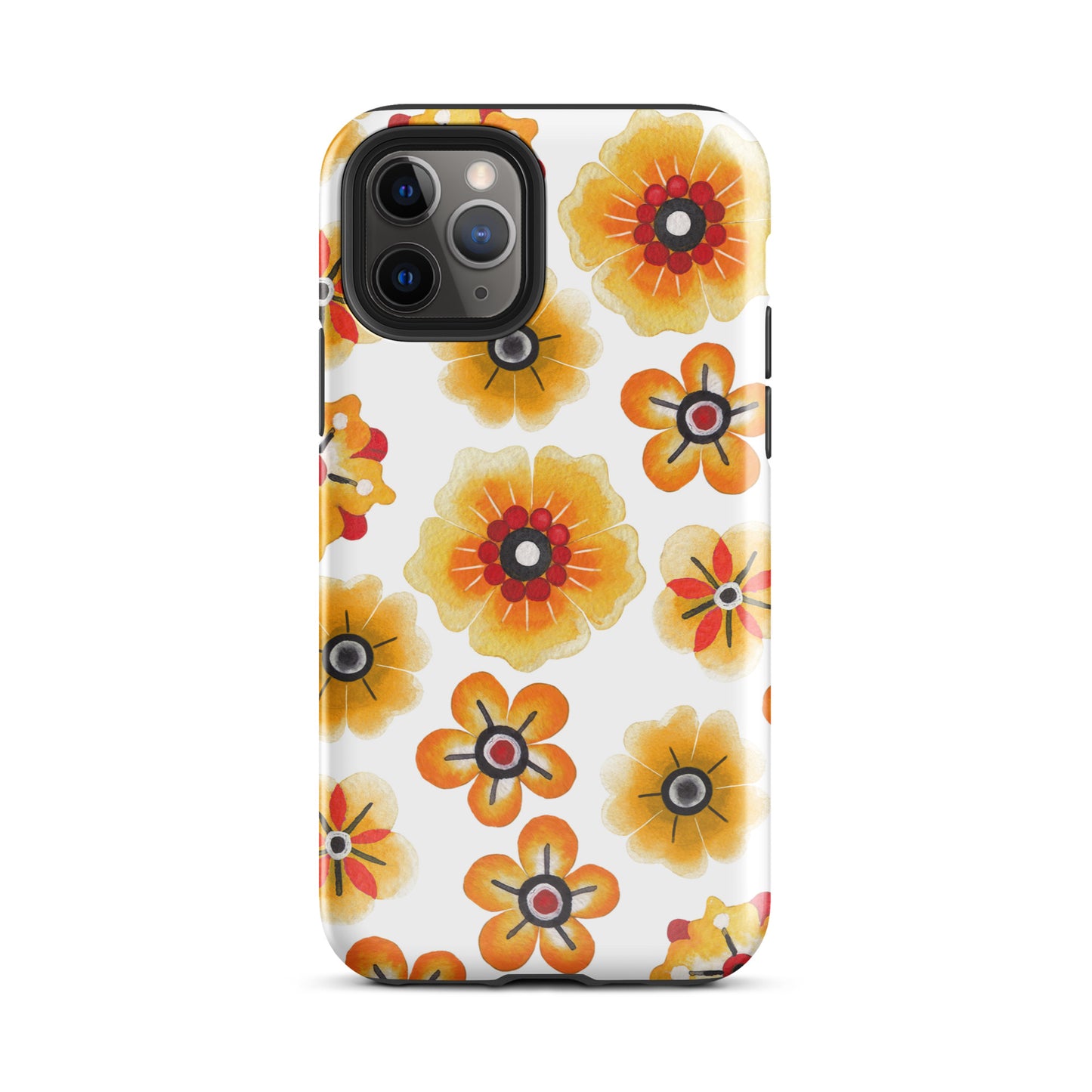 Tough Case for iPhone® Orange Flowers