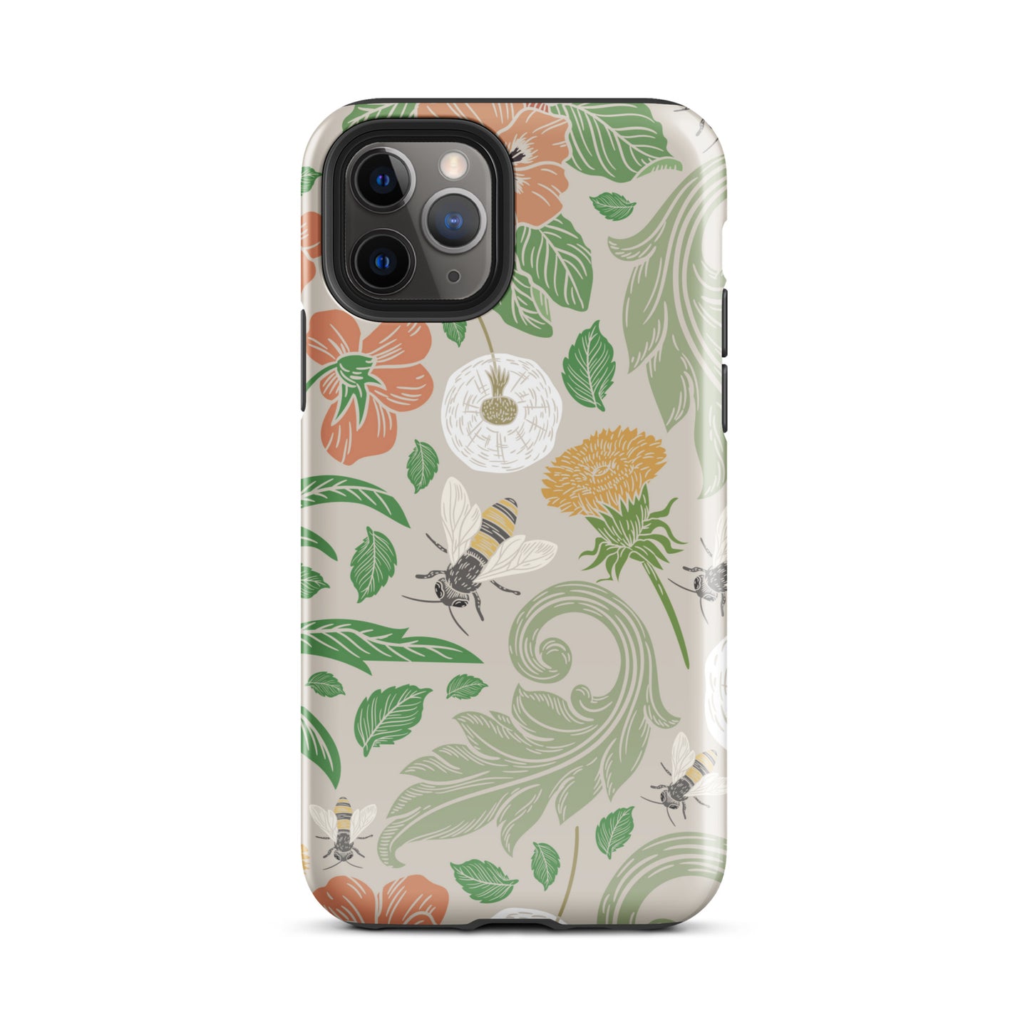 Tough Case for iPhone® Floral Bees