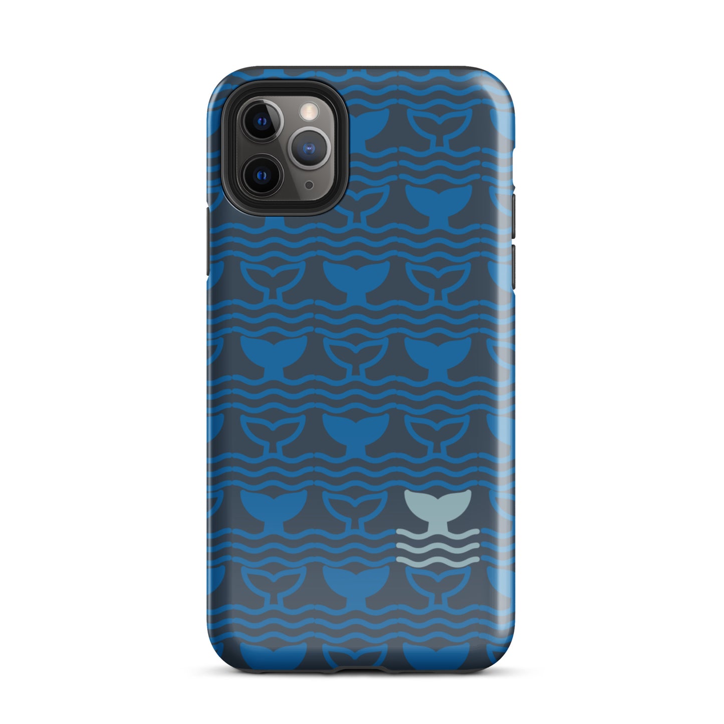 Tough Case for iPhone® Whale Tail Fins Blue