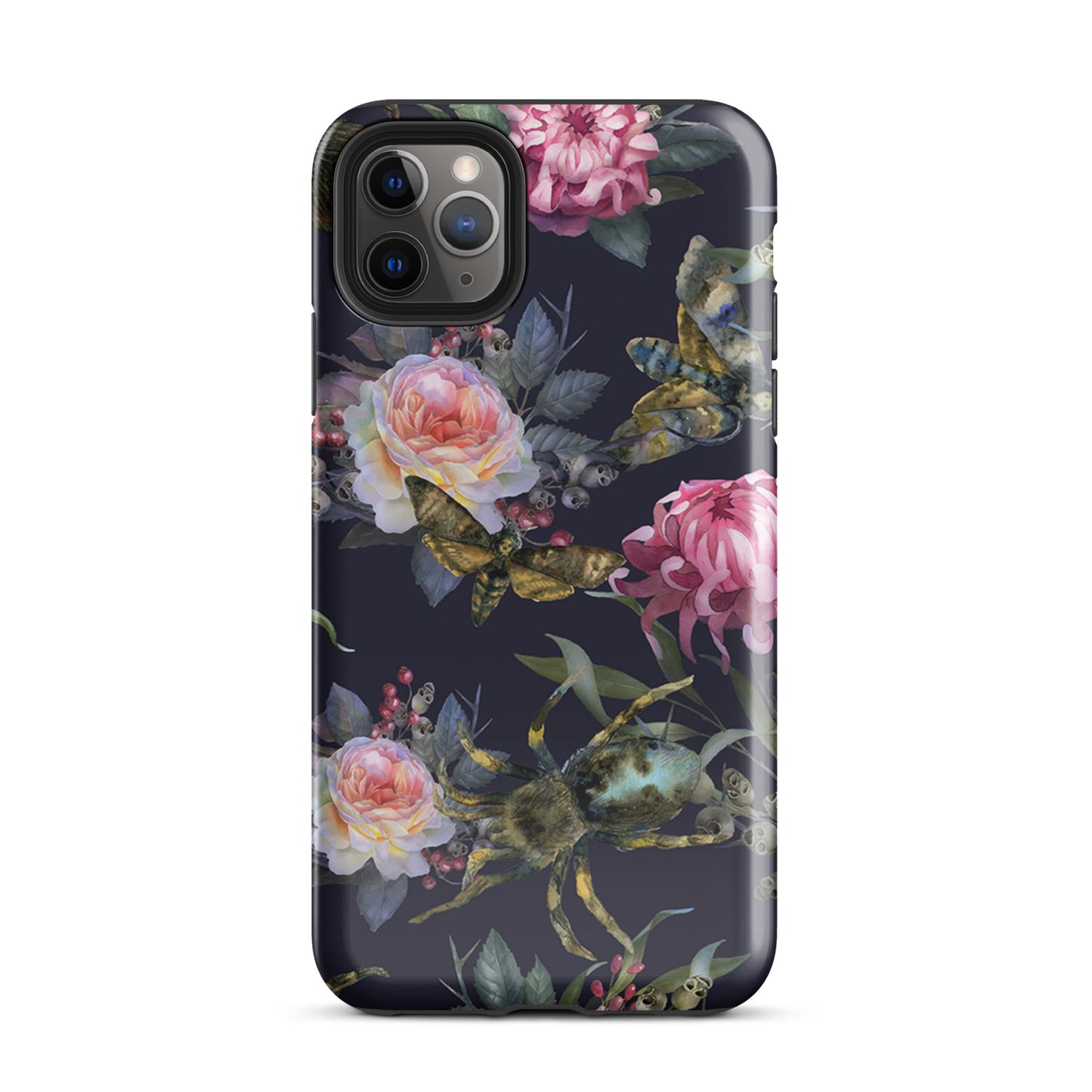 Tough Case for iPhone® Flowers and Spiders