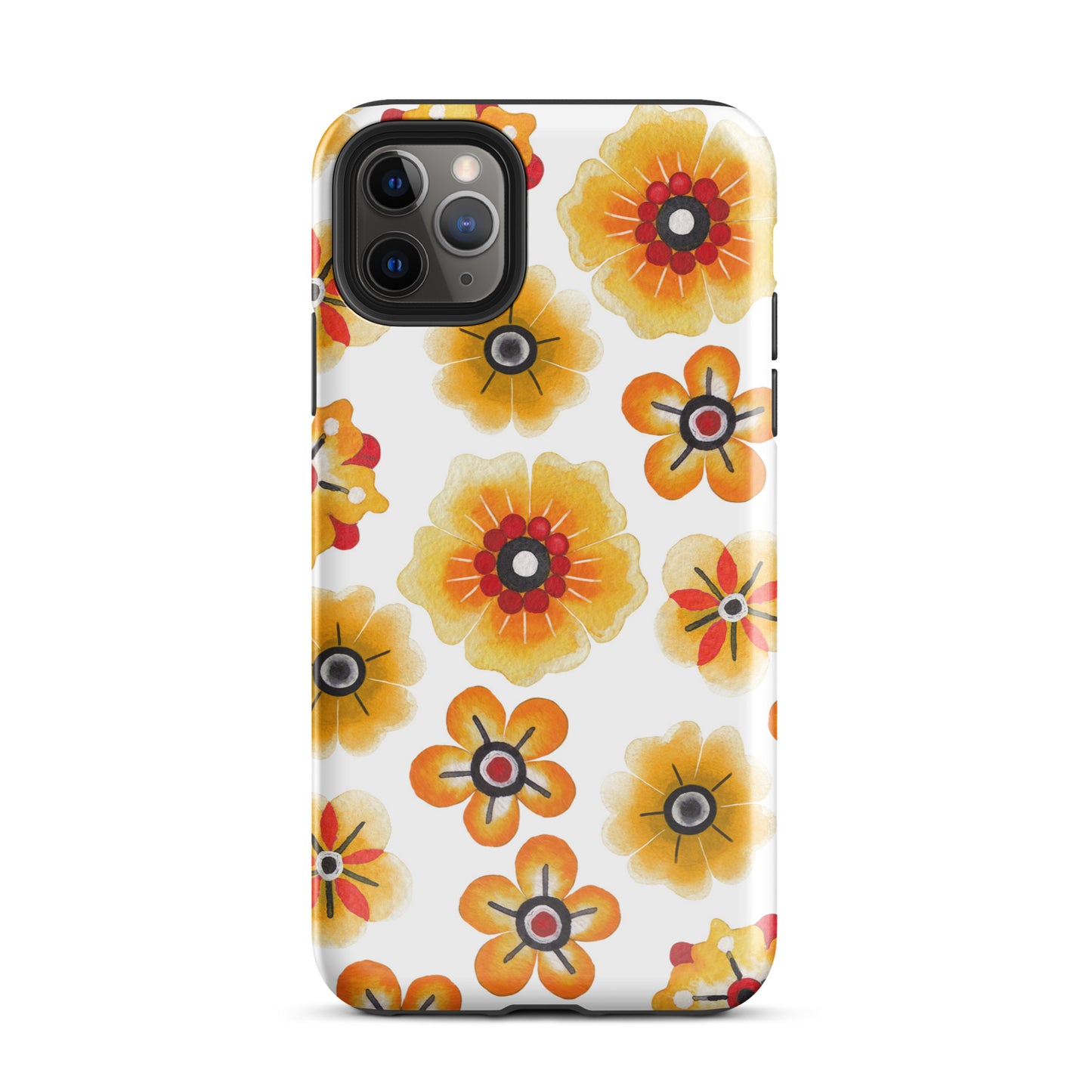 Tough Case for iPhone® Orange Flowers