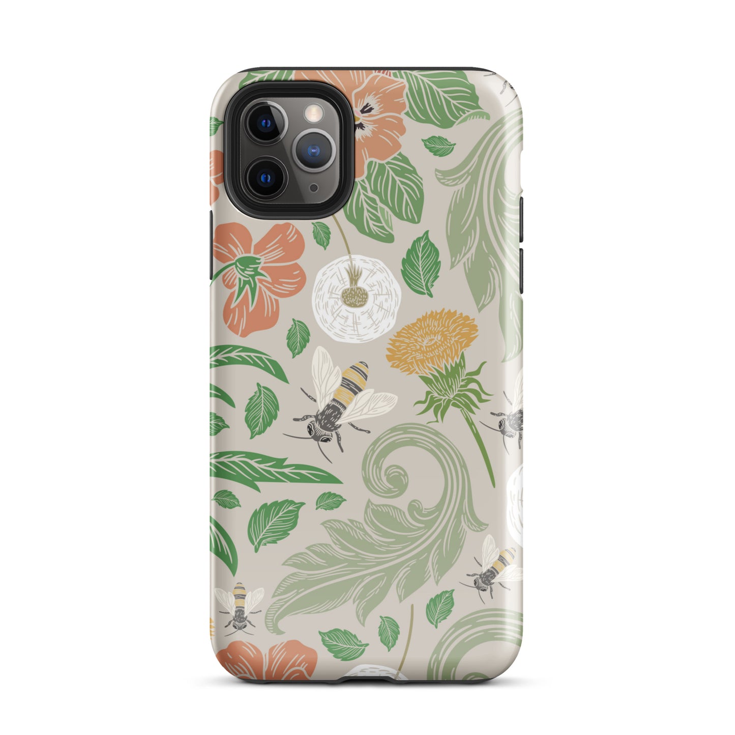 Tough Case for iPhone® Floral Bees