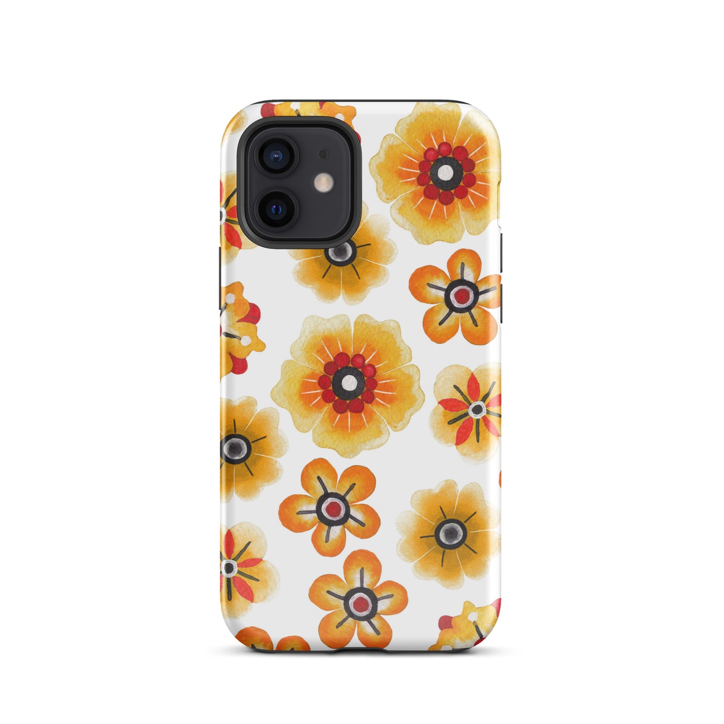 Tough Case for iPhone® Orange Flowers