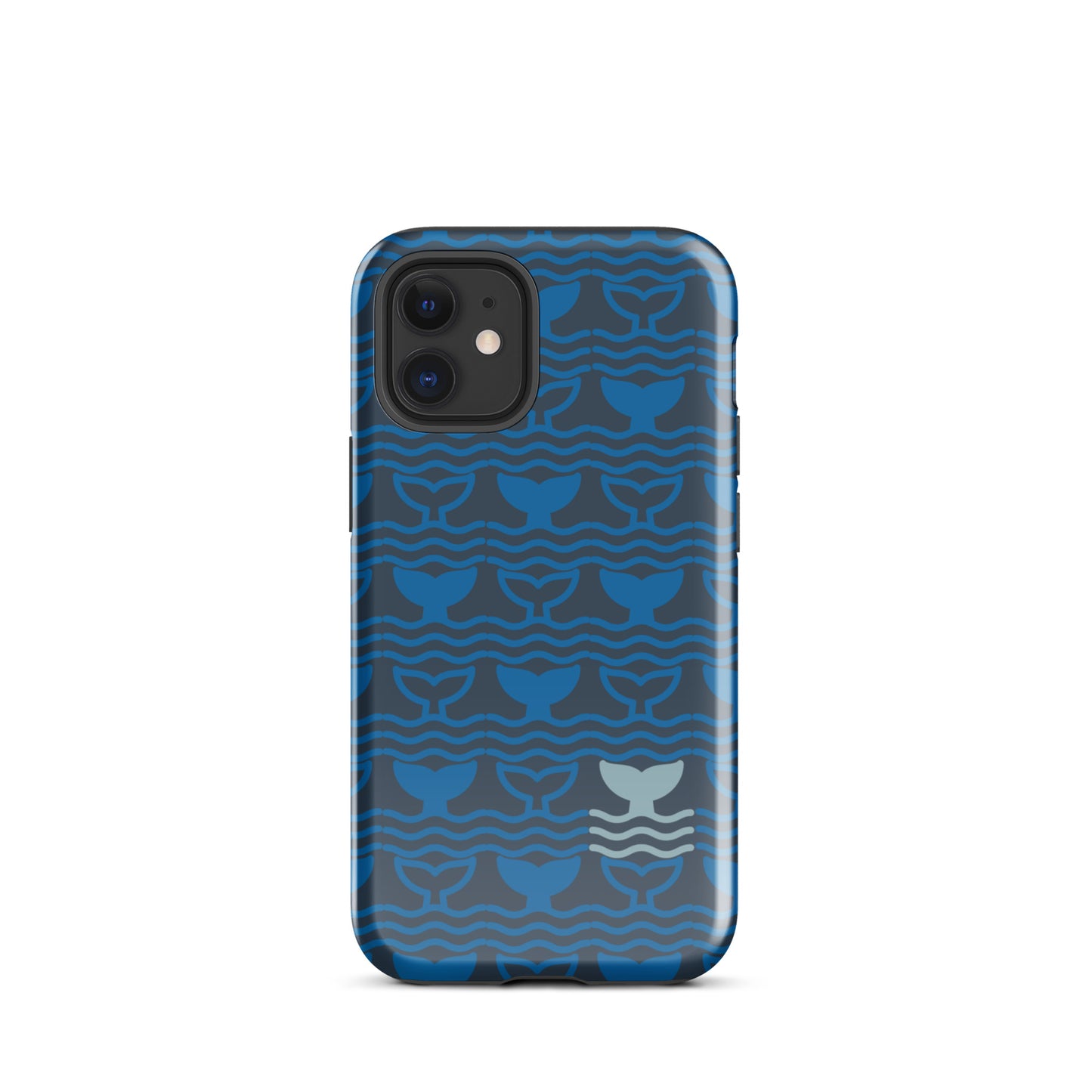 Tough Case for iPhone® Whale Tail Fins Blue