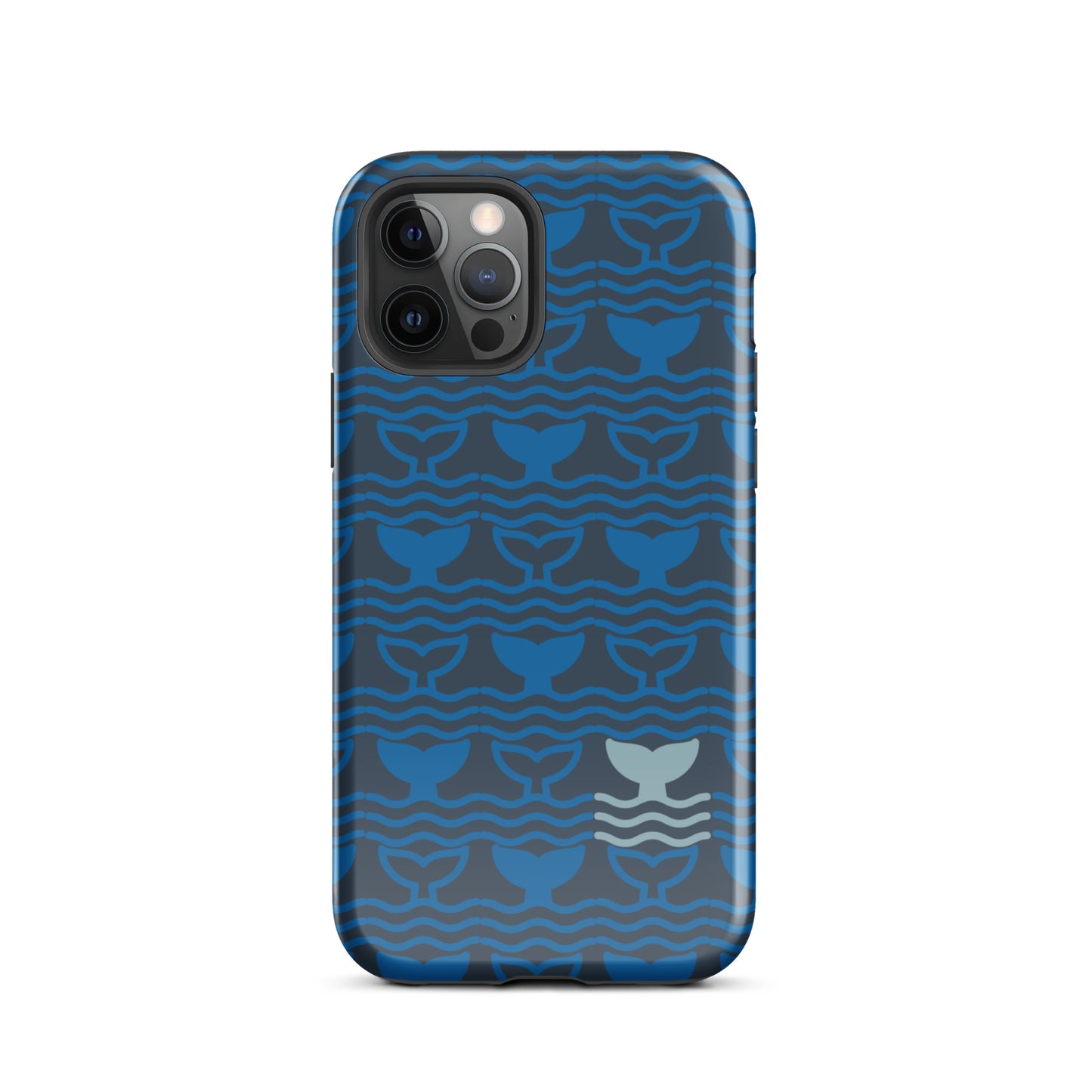 Tough Case for iPhone® Whale Tail Fins Blue