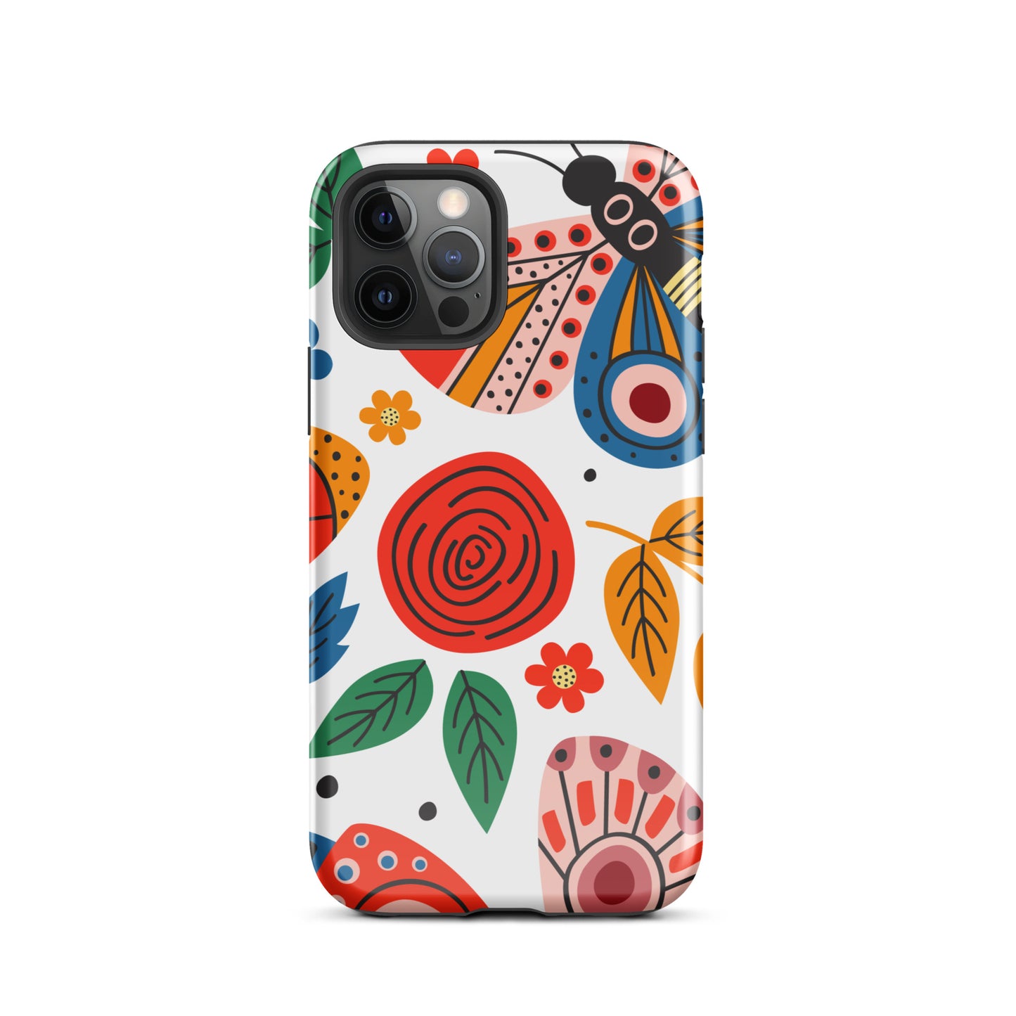 Tough Case for iPhone® Colorful moth