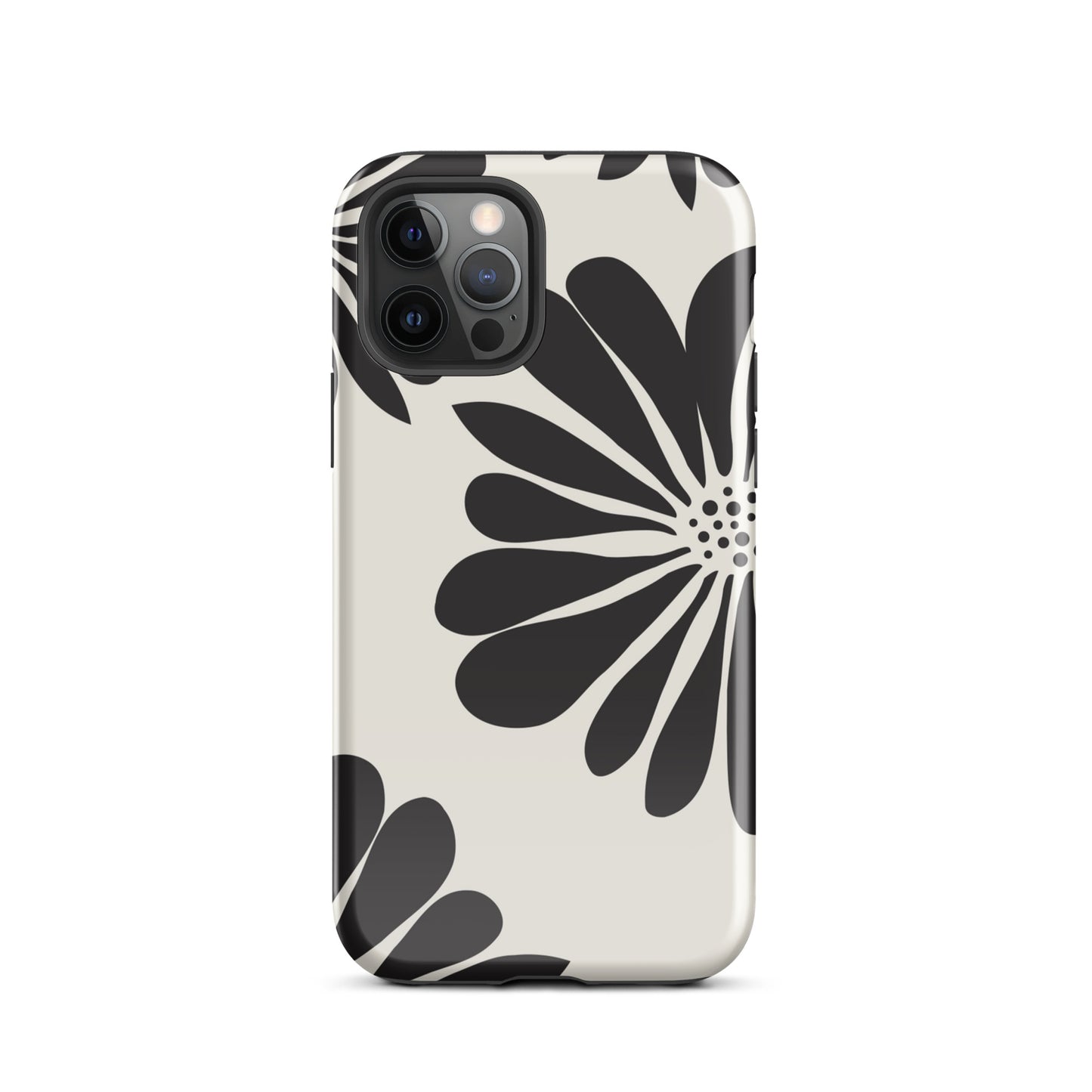 Tough Case for iPhone® Flowers Black & White