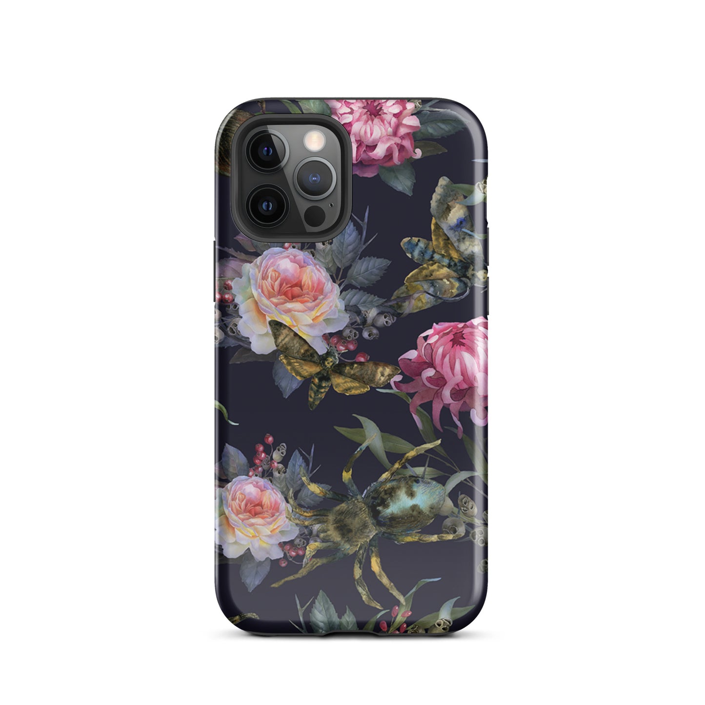 Tough Case for iPhone® Flowers and Spiders