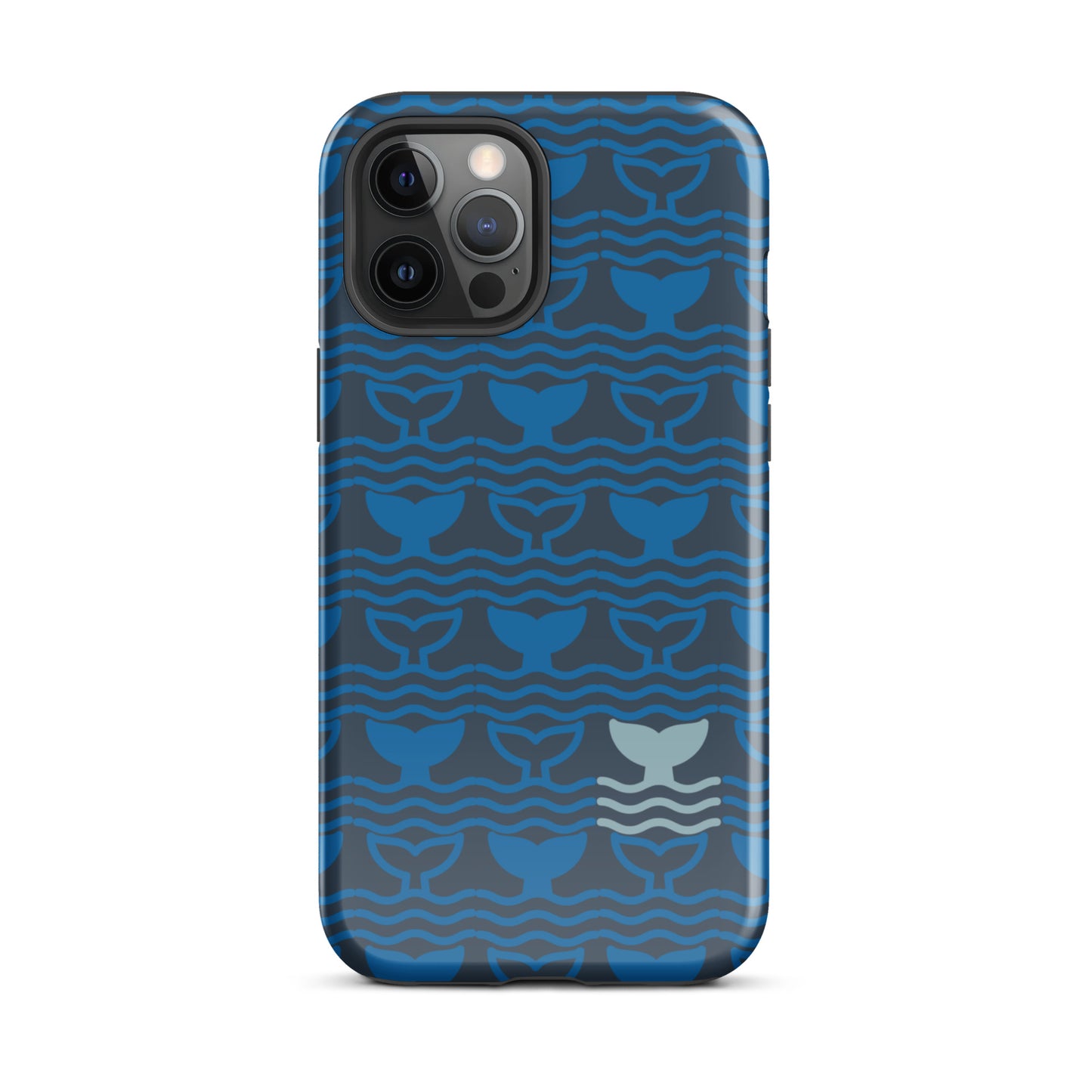 Tough Case for iPhone® Whale Tail Fins Blue