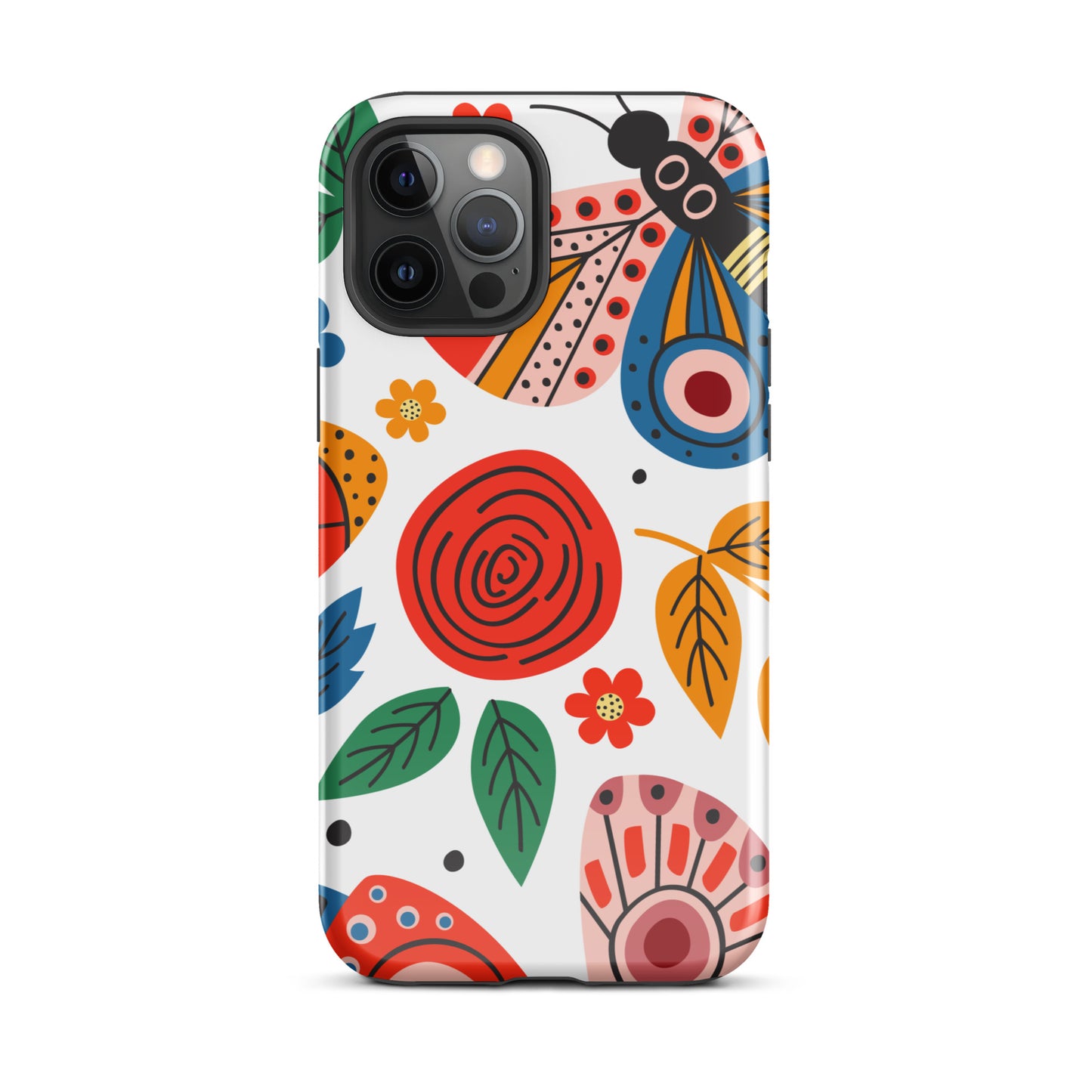 Tough Case for iPhone® Colorful moth