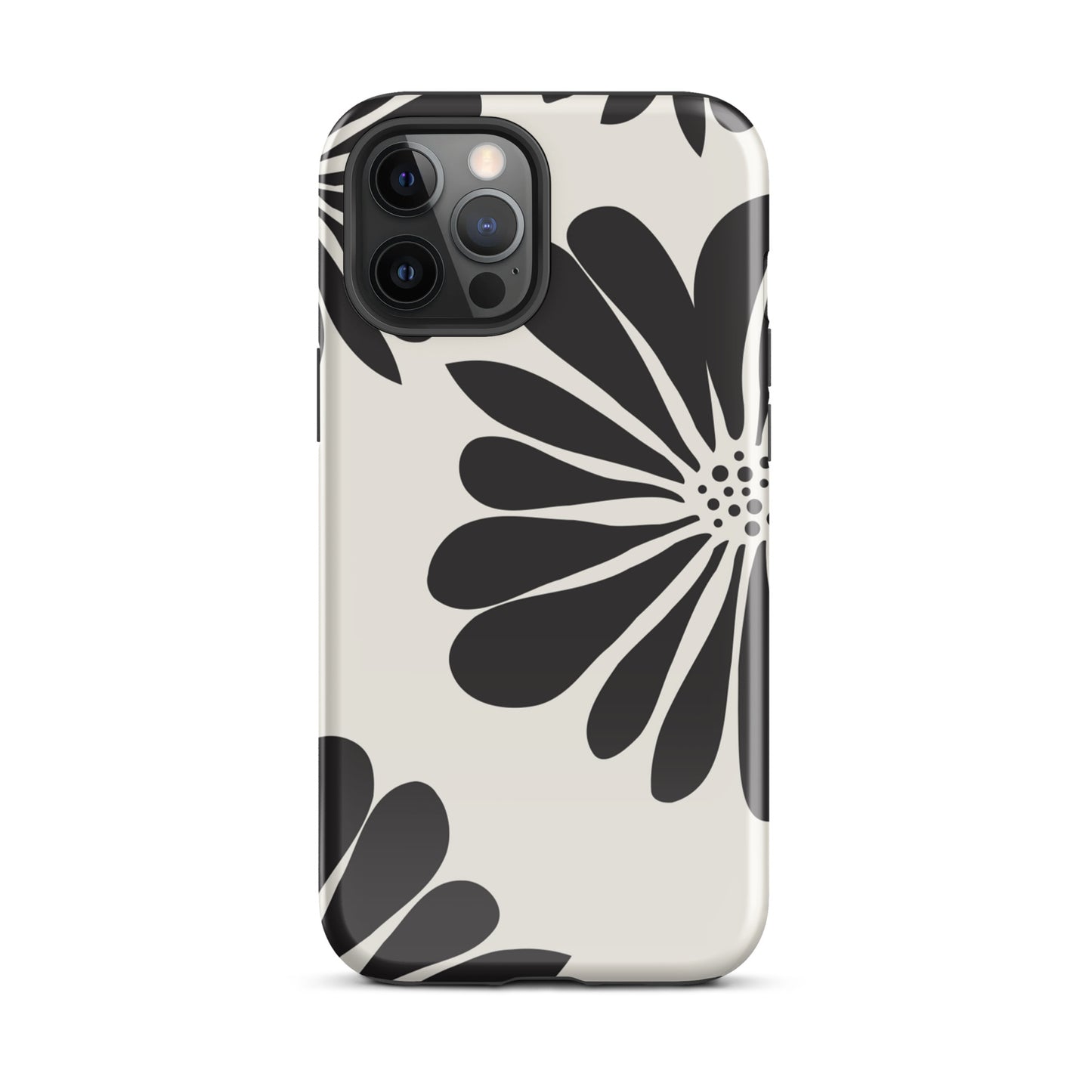 Tough Case for iPhone® Flowers Black & White