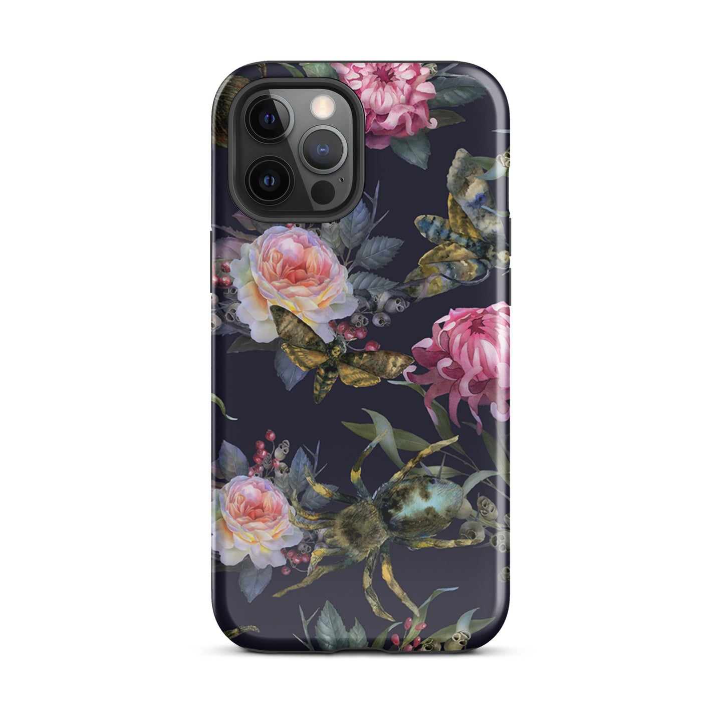 Tough Case for iPhone® Flowers and Spiders