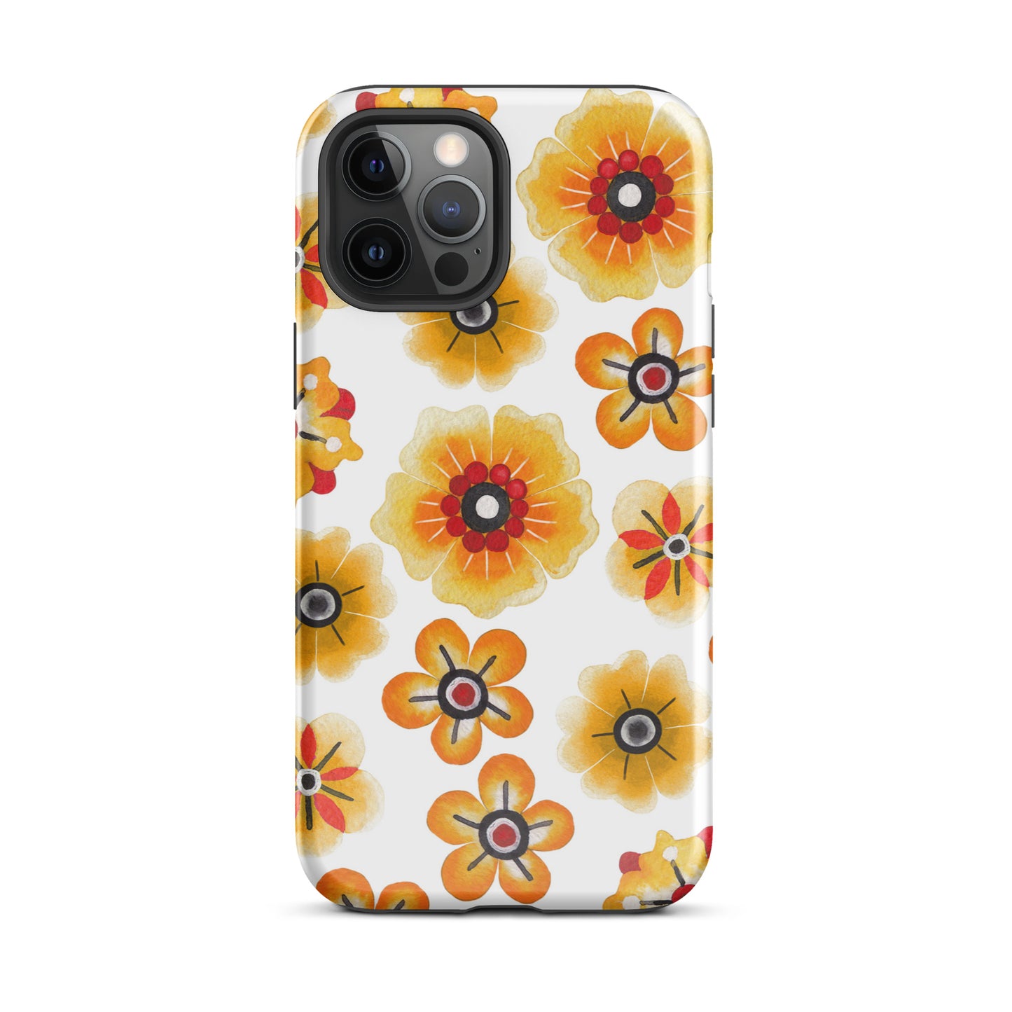 Tough Case for iPhone® Orange Flowers