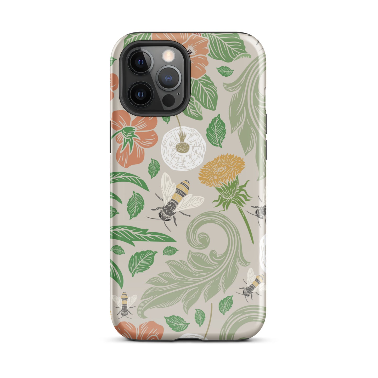 Tough Case for iPhone® Floral Bees