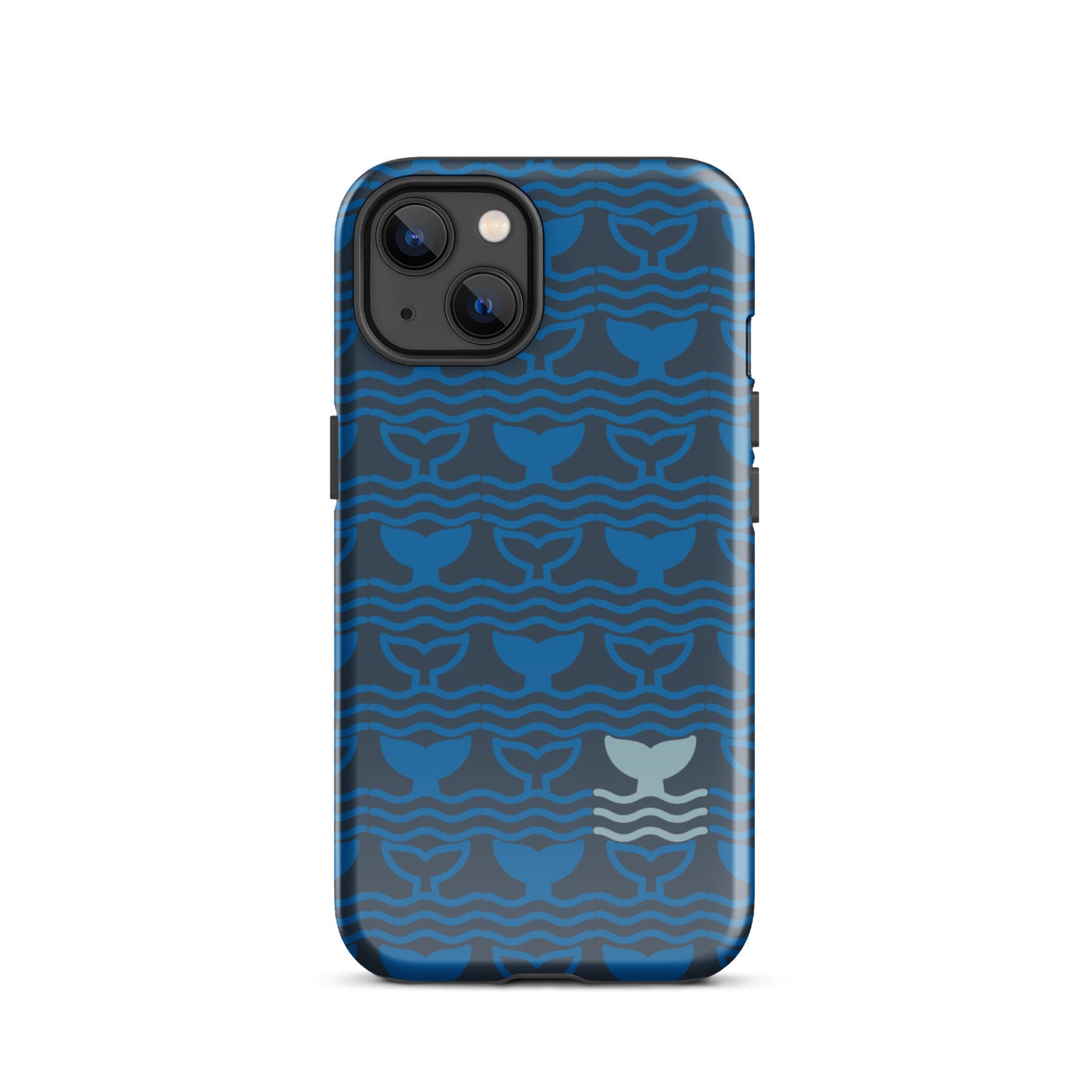 Tough Case for iPhone® Whale Tail Fins Blue