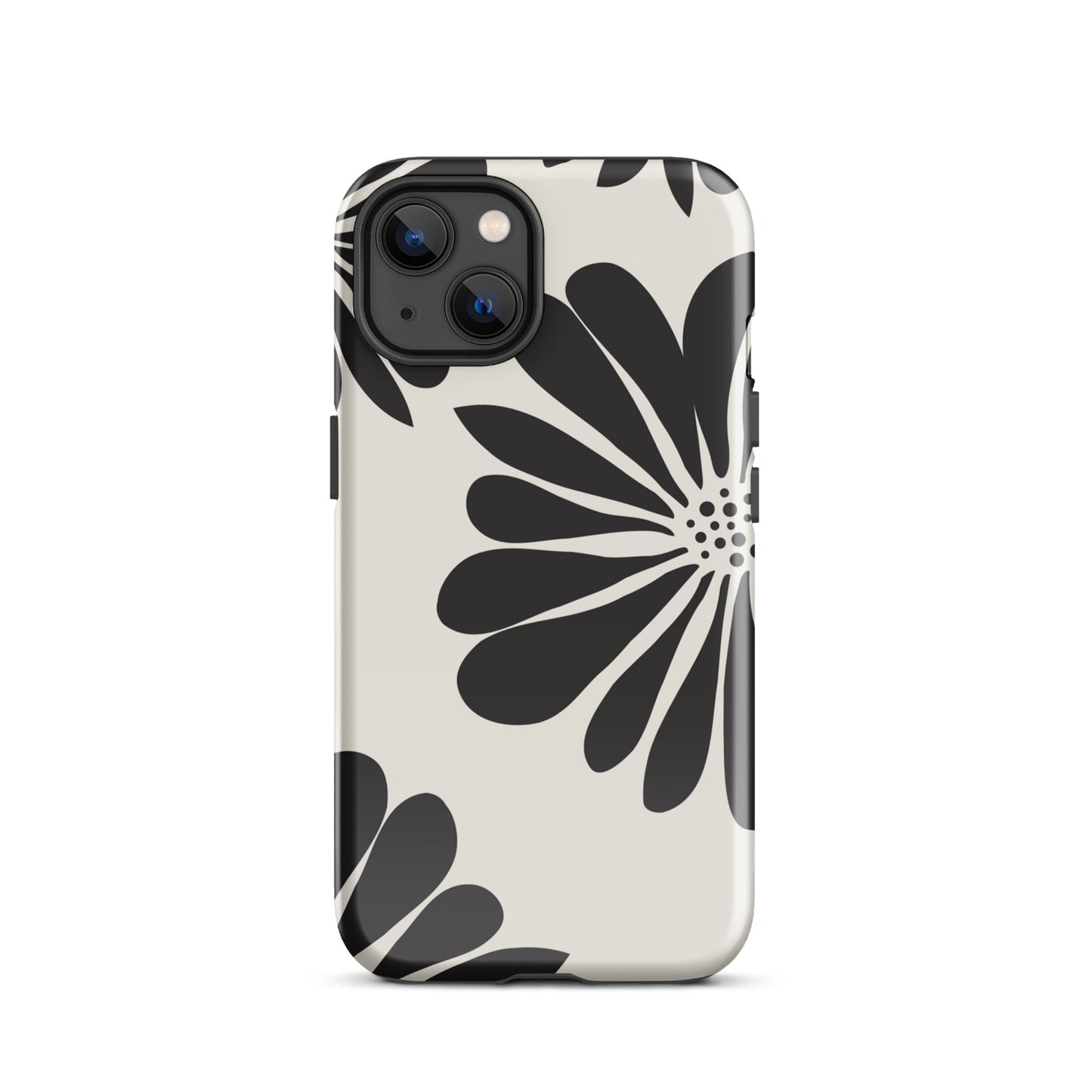 Tough Case for iPhone® Flowers Black & White