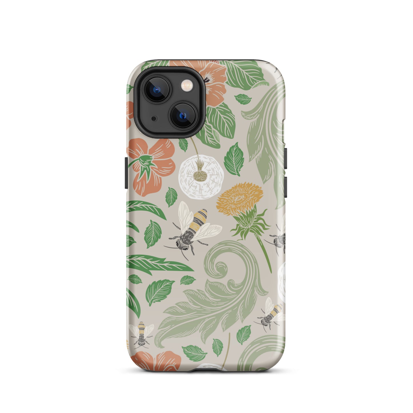 Tough Case for iPhone® Floral Bees