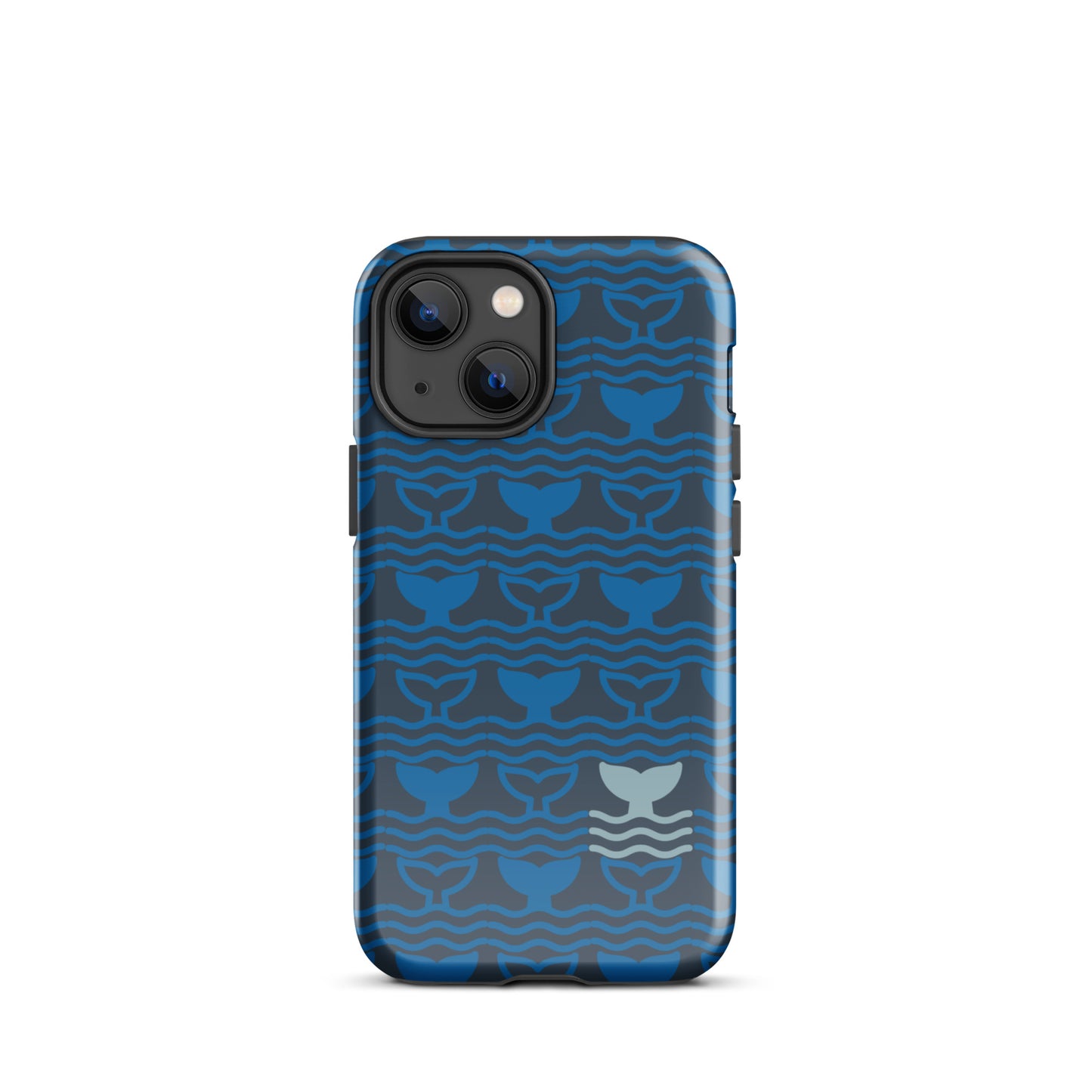 Tough Case for iPhone® Whale Tail Fins Blue