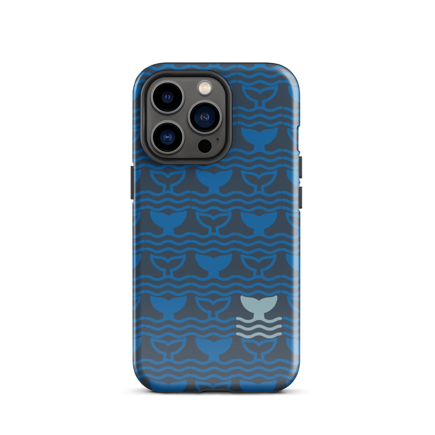 Tough Case for iPhone® Whale Tail Fins Blue