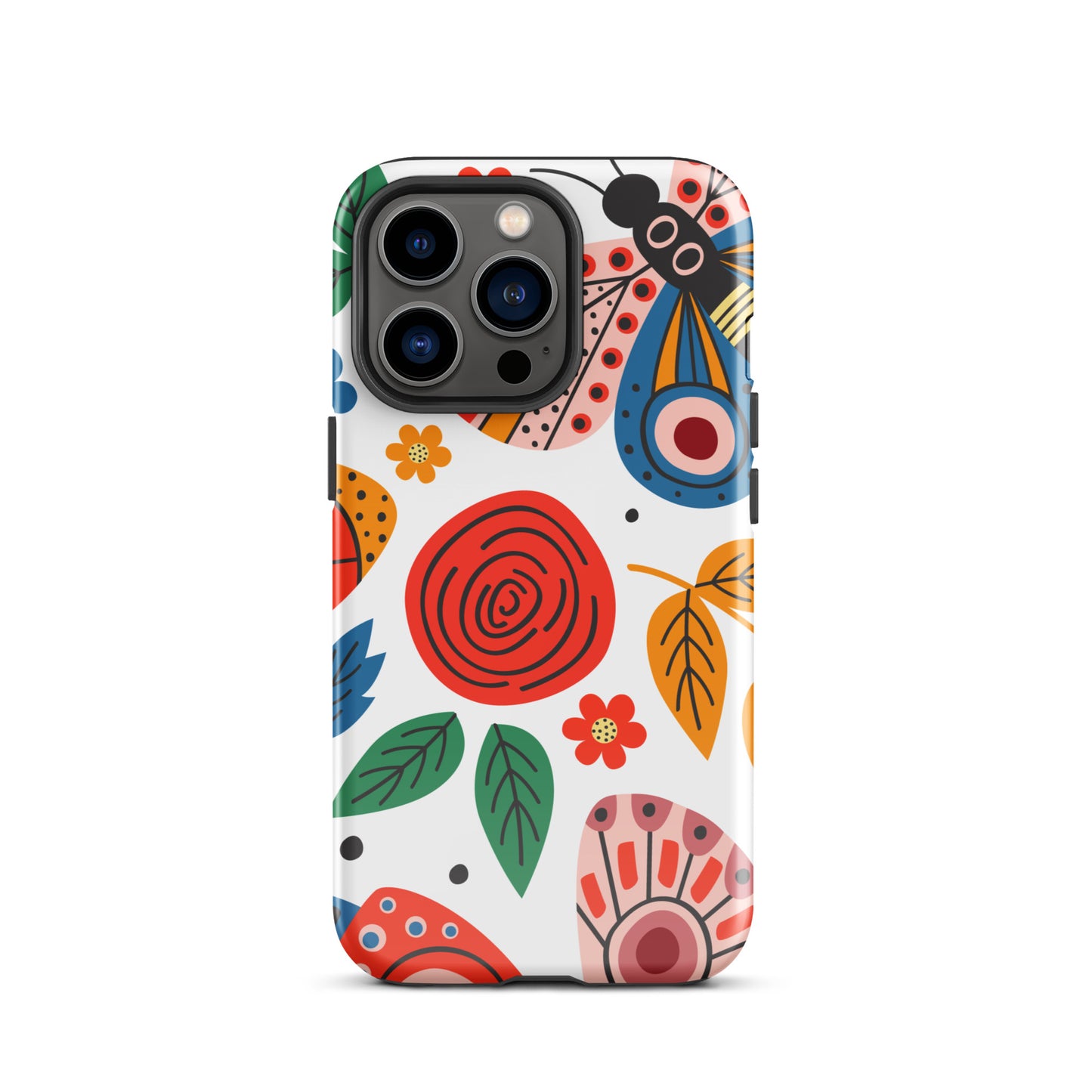 Tough Case for iPhone® Colorful moth