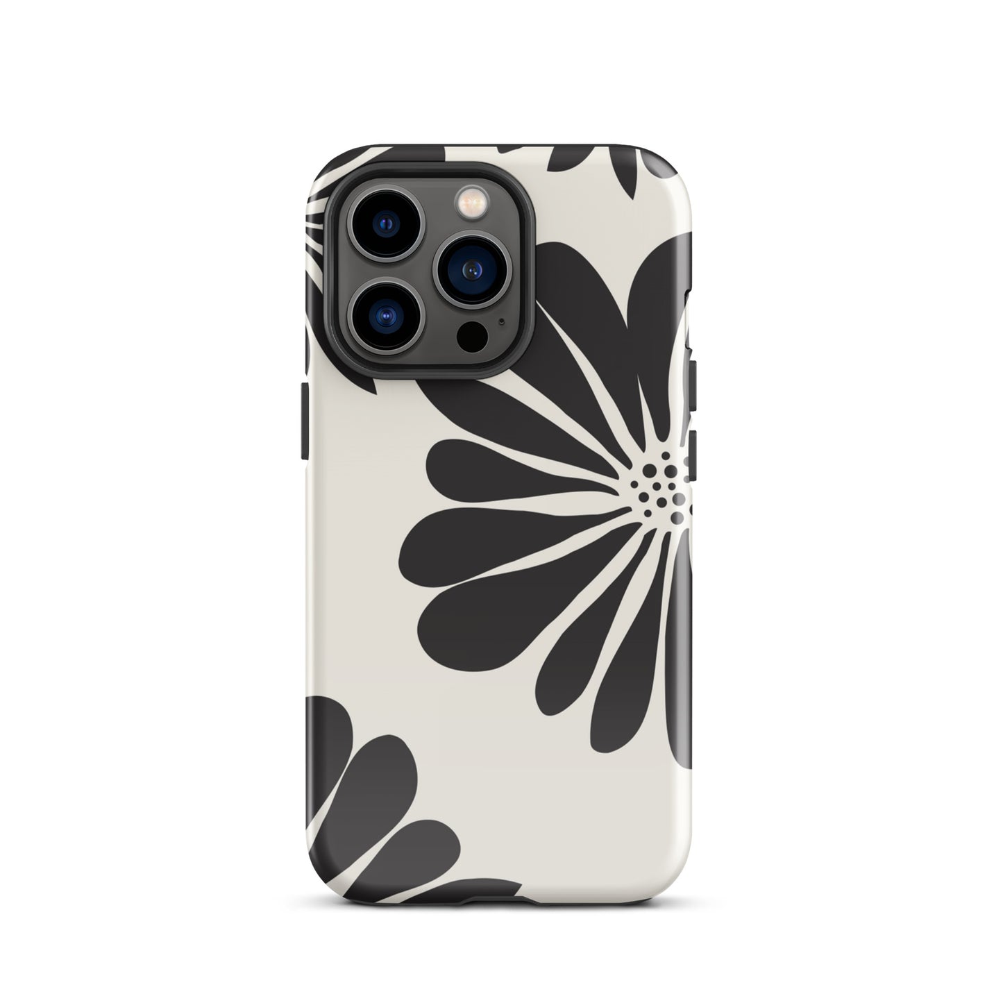 Tough Case for iPhone® Flowers Black & White