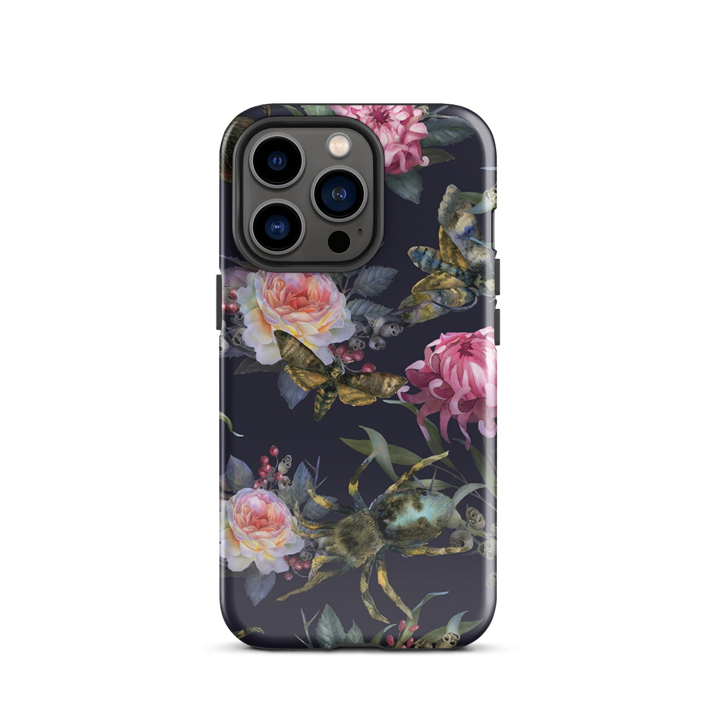 Tough Case for iPhone® Flowers and Spiders