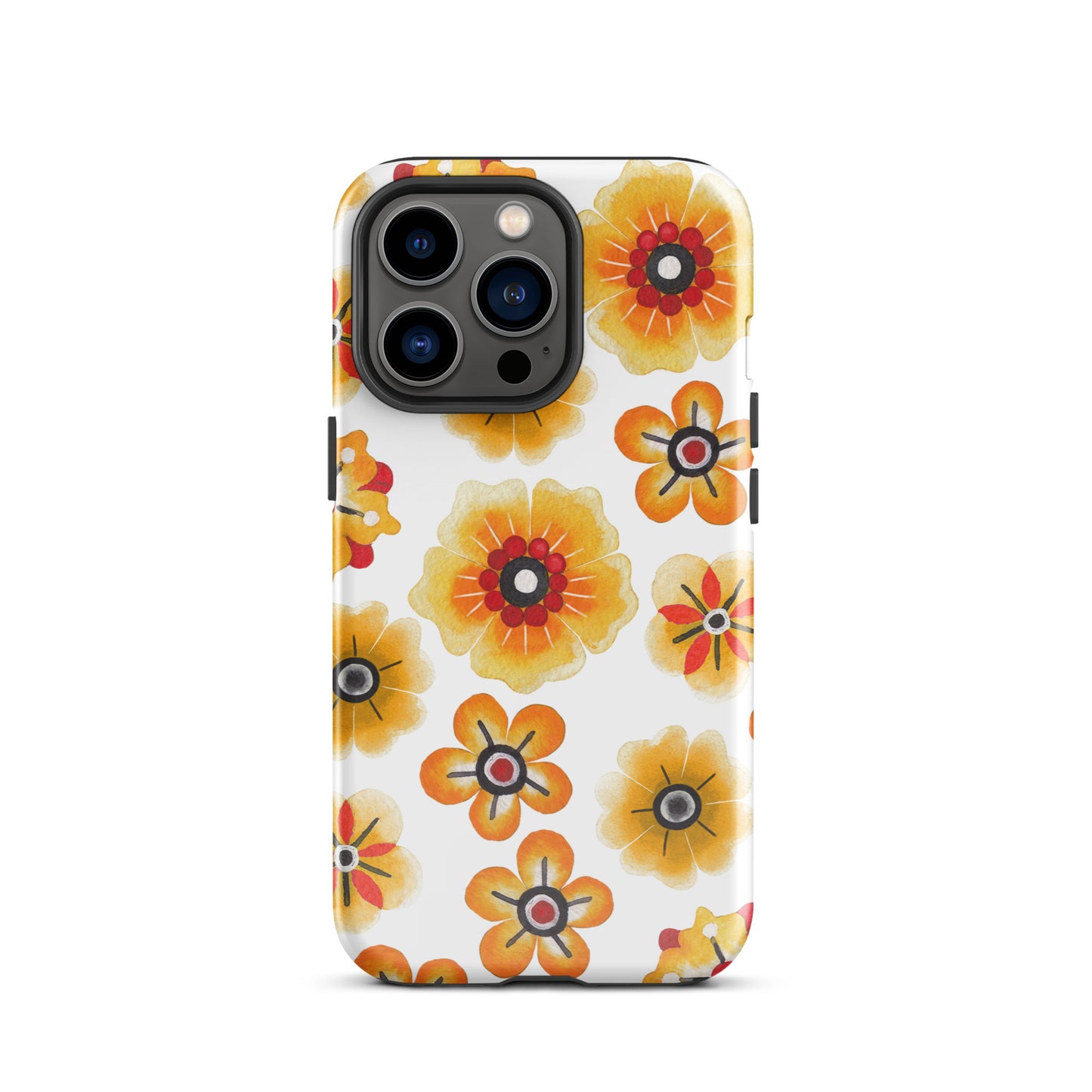 Tough Case for iPhone® Orange Flowers