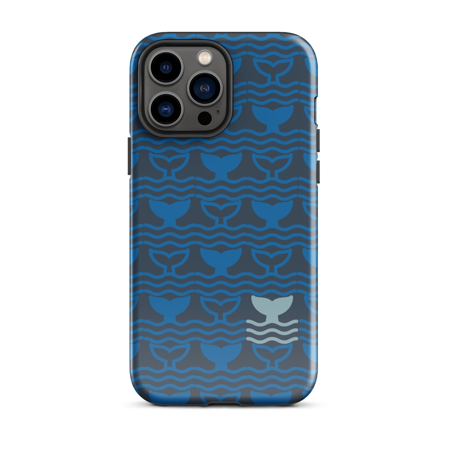 Tough Case for iPhone® Whale Tail Fins Blue