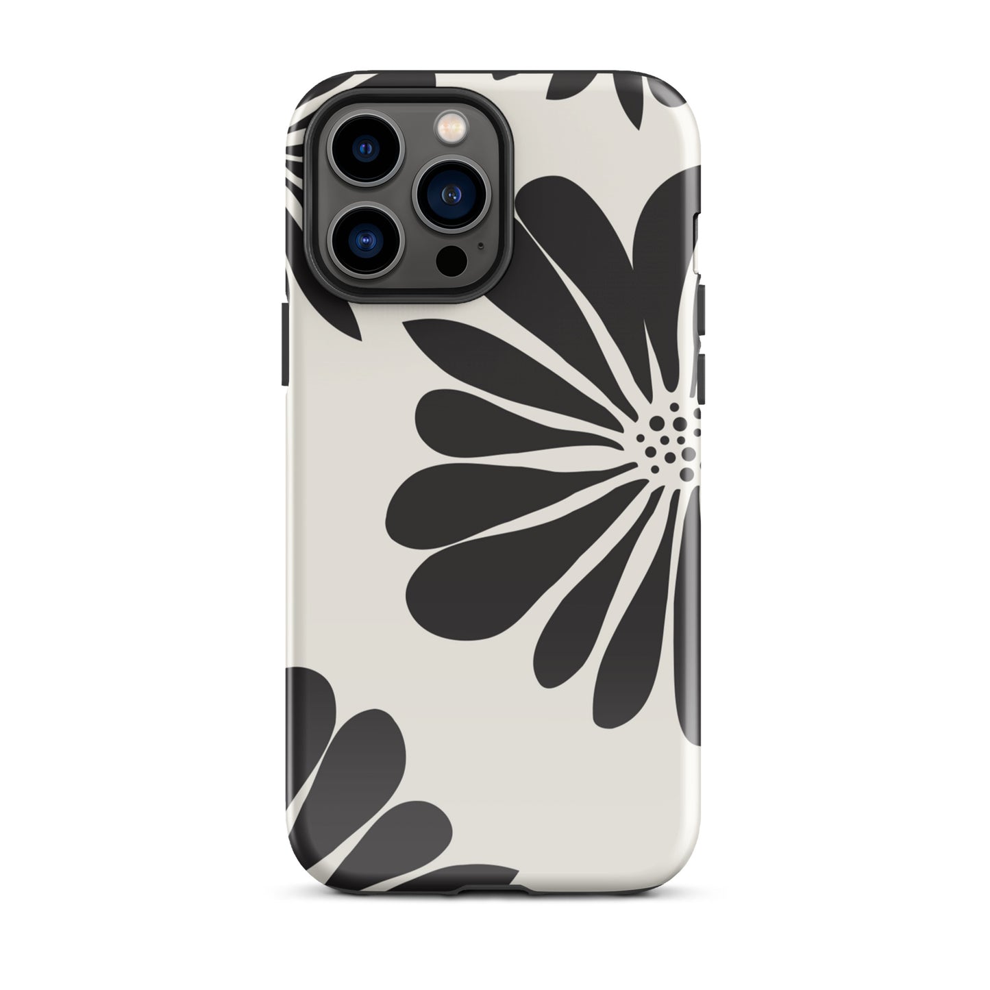 Tough Case for iPhone® Flowers Black & White