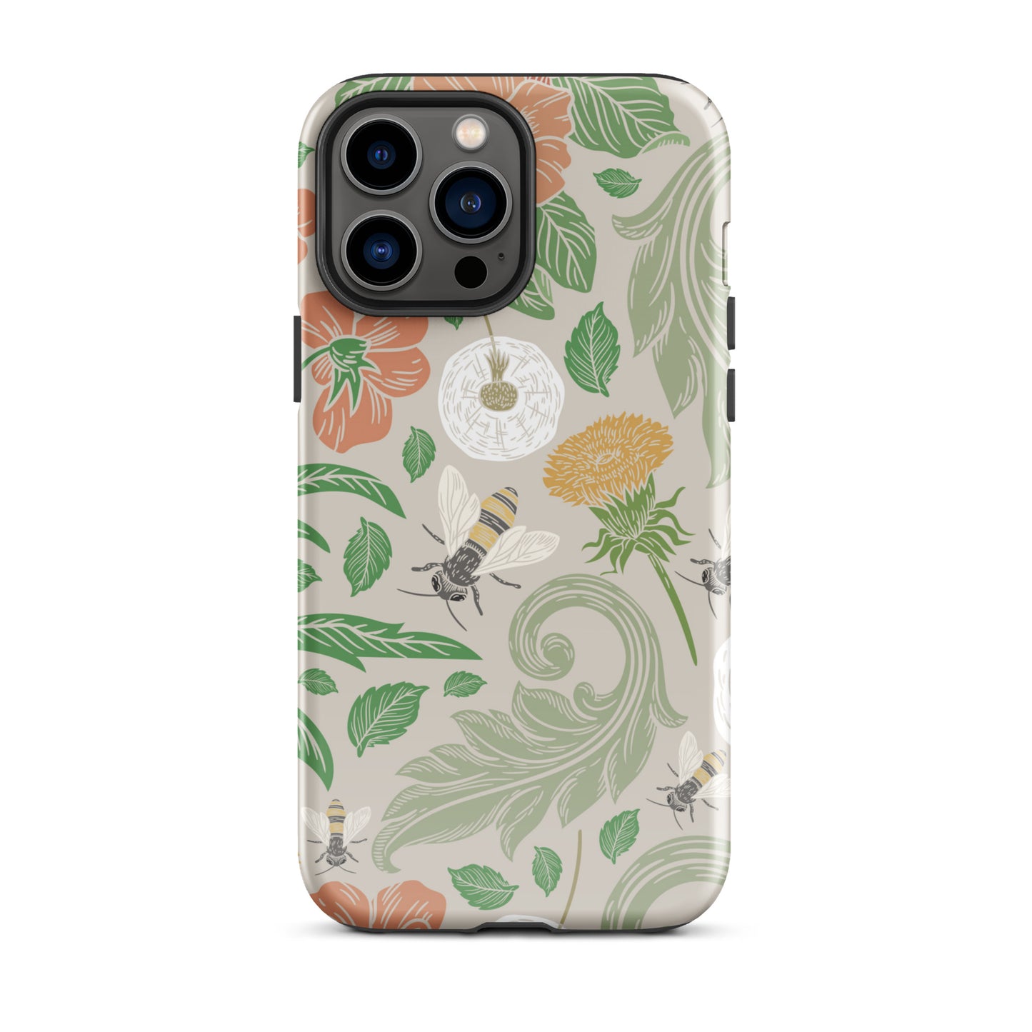 Tough Case for iPhone® Floral Bees