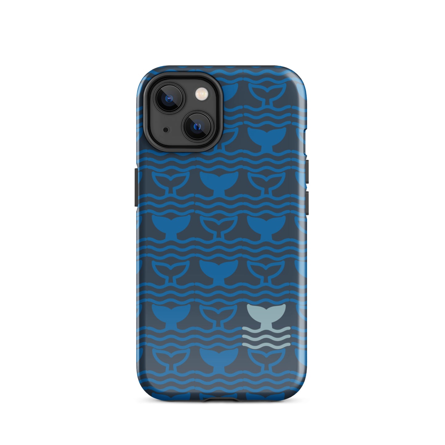 Tough Case for iPhone® Whale Tail Fins Blue