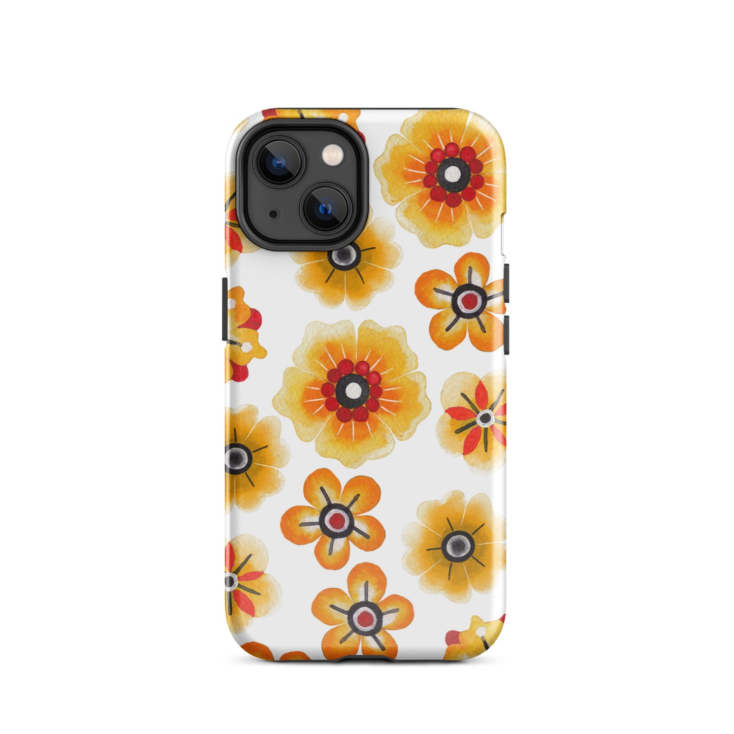 Tough Case for iPhone® Orange Flowers