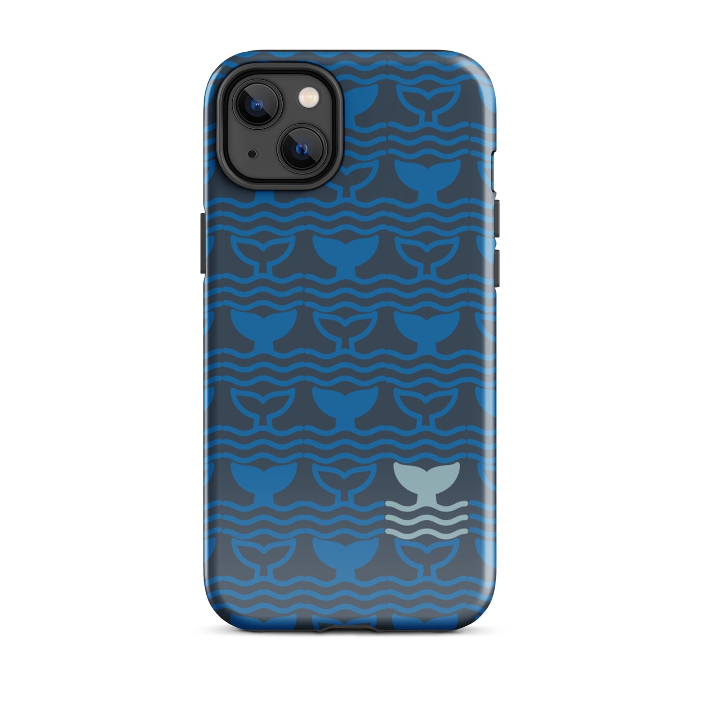 Tough Case for iPhone® Whale Tail Fins Blue